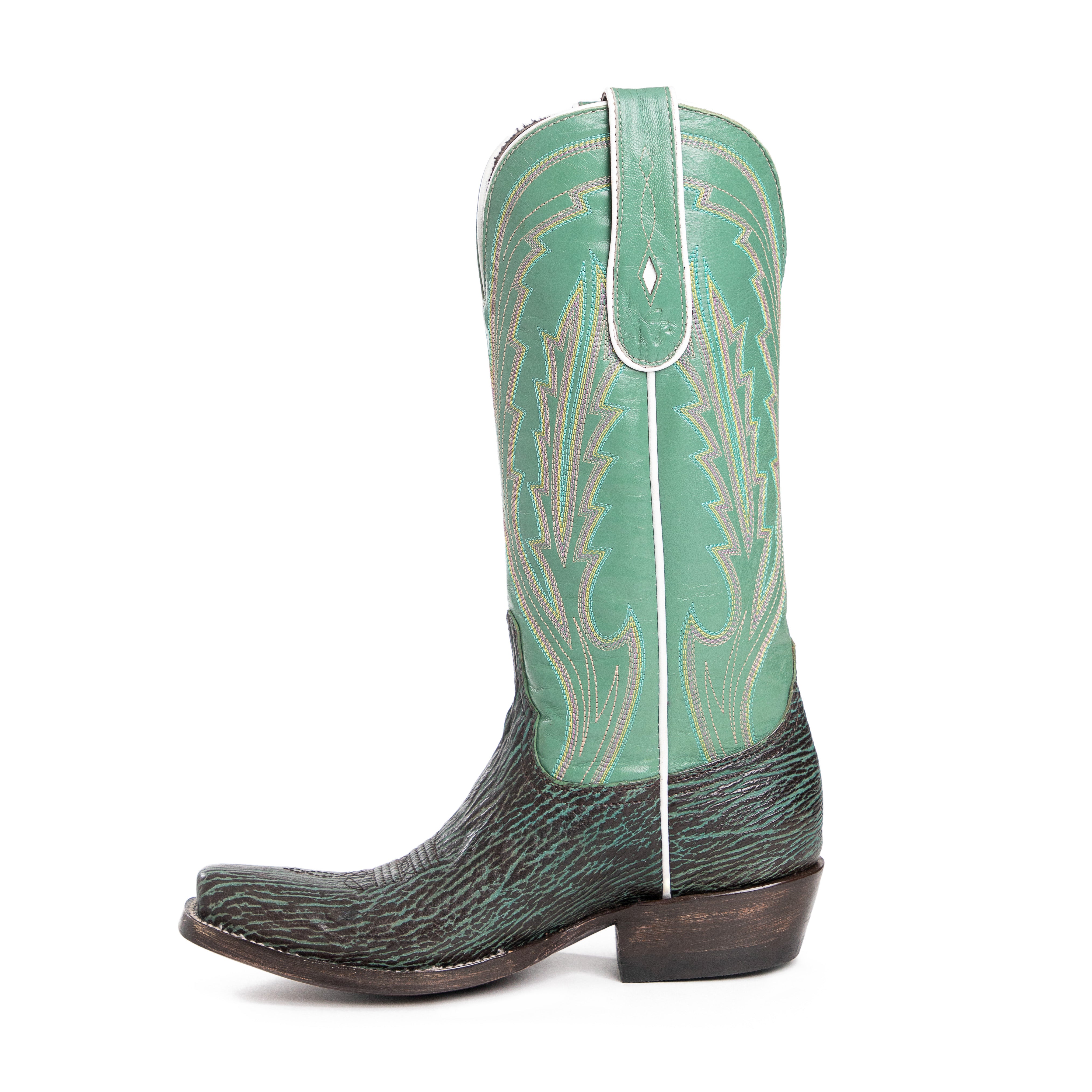 Azulado - Cheyenne Sanded Shark - Cutter Toe - Turquoise