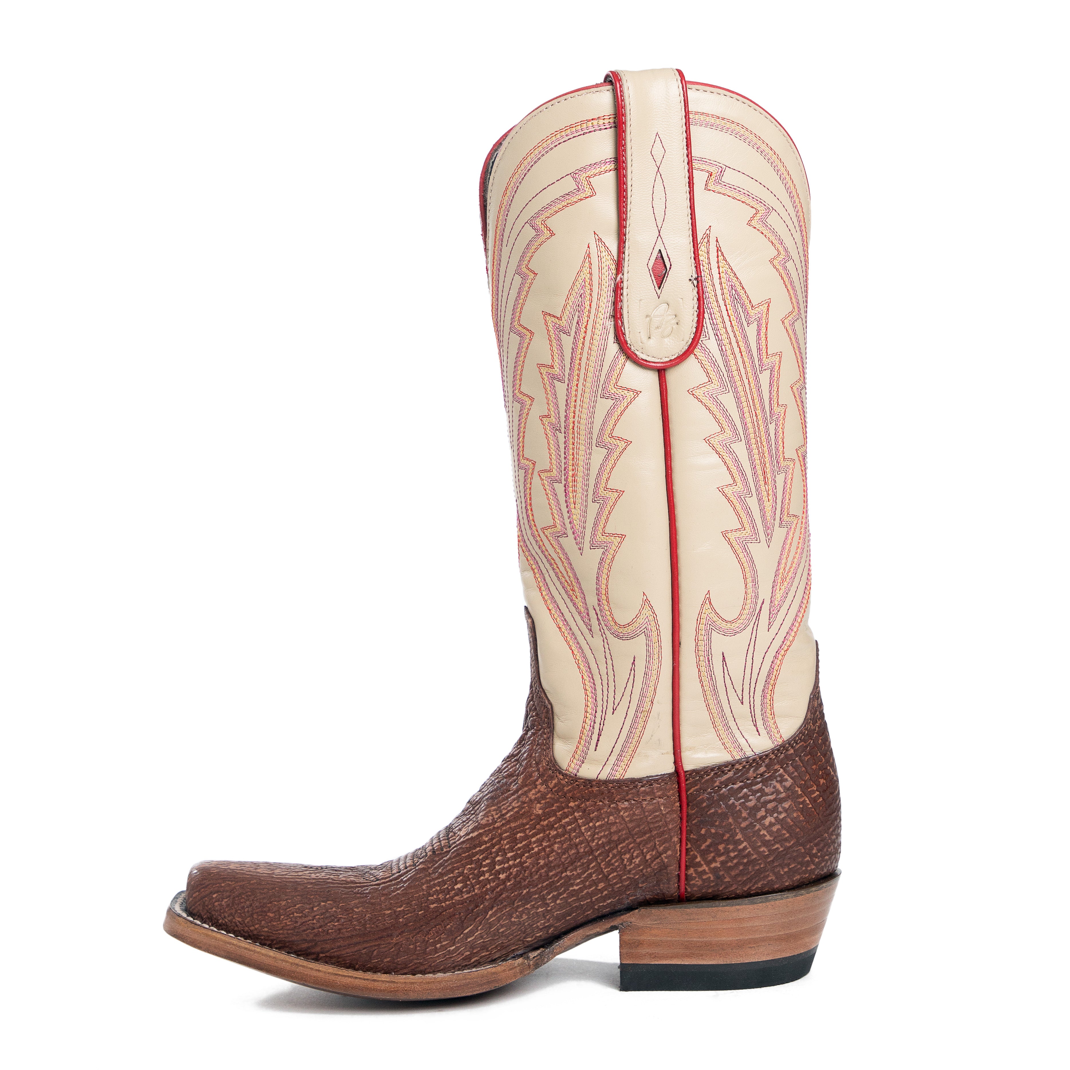 Azulado - Cheyenne Sanded Shark - Cutter Toe - Wine