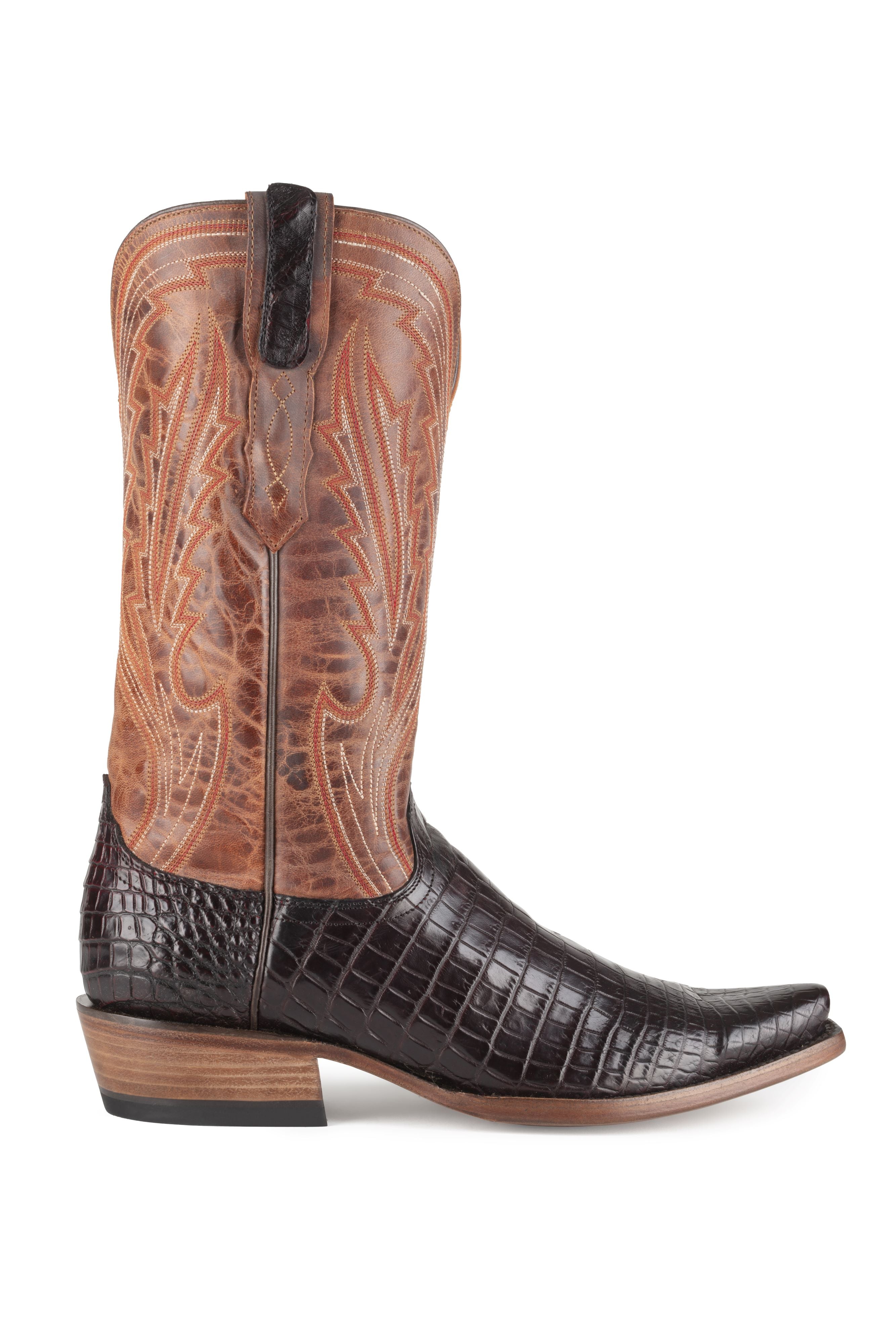 Allens Brand - Nile Belly - Snip Toe - Black Cherry