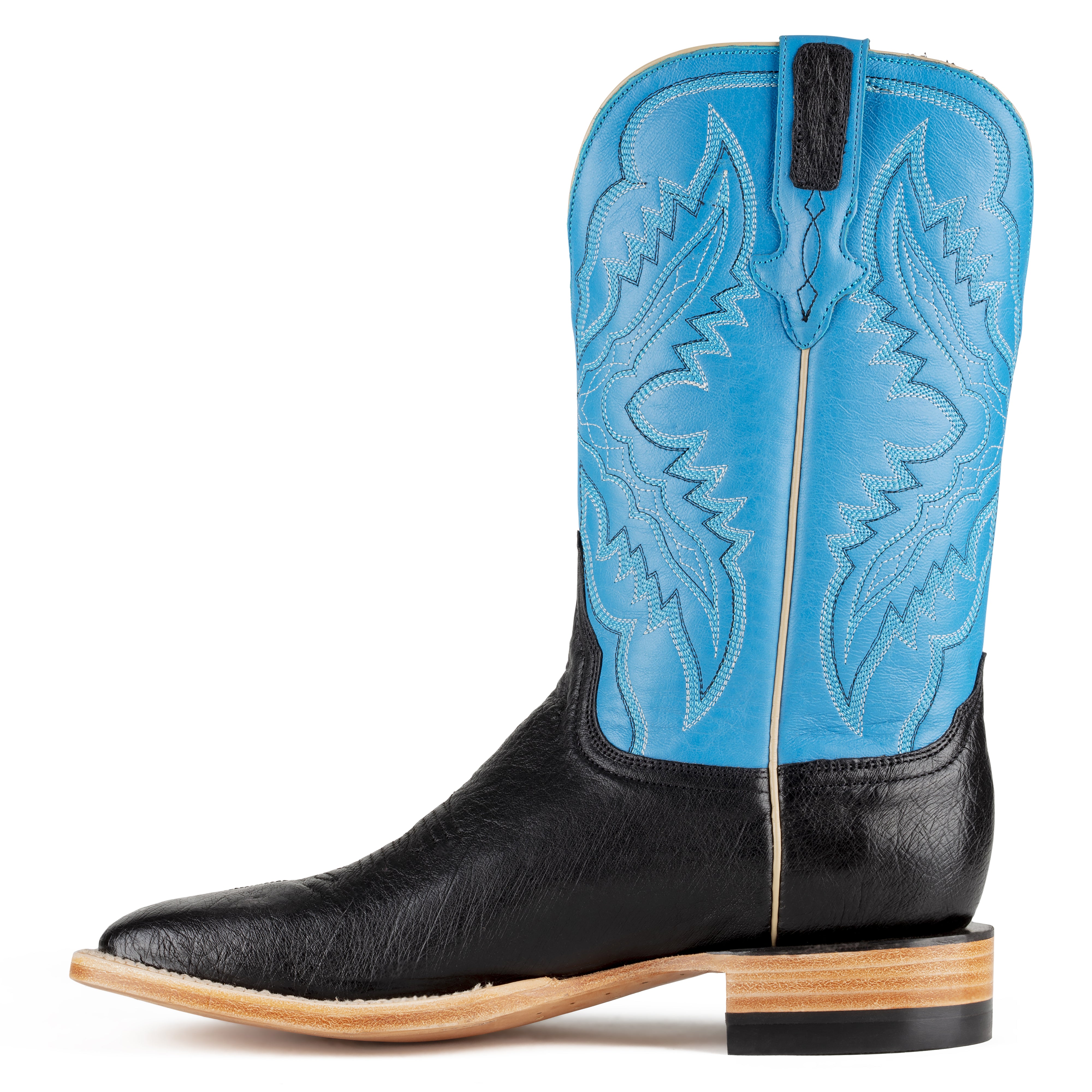 Resistol Boots - Smooth Quill Ostrich - Square Toe - Black
