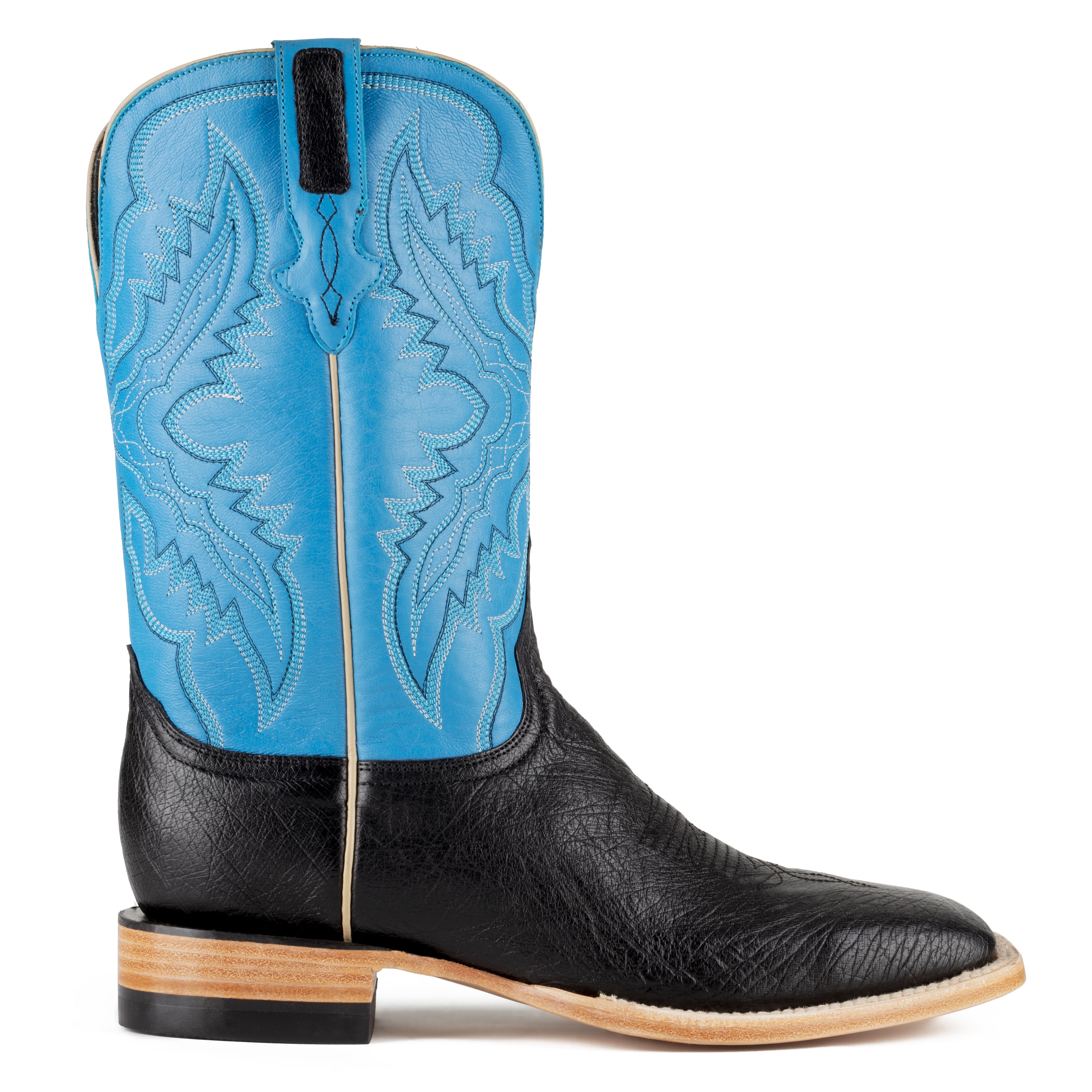 Resistol Boots - Smooth Quill Ostrich - Square Toe - Black