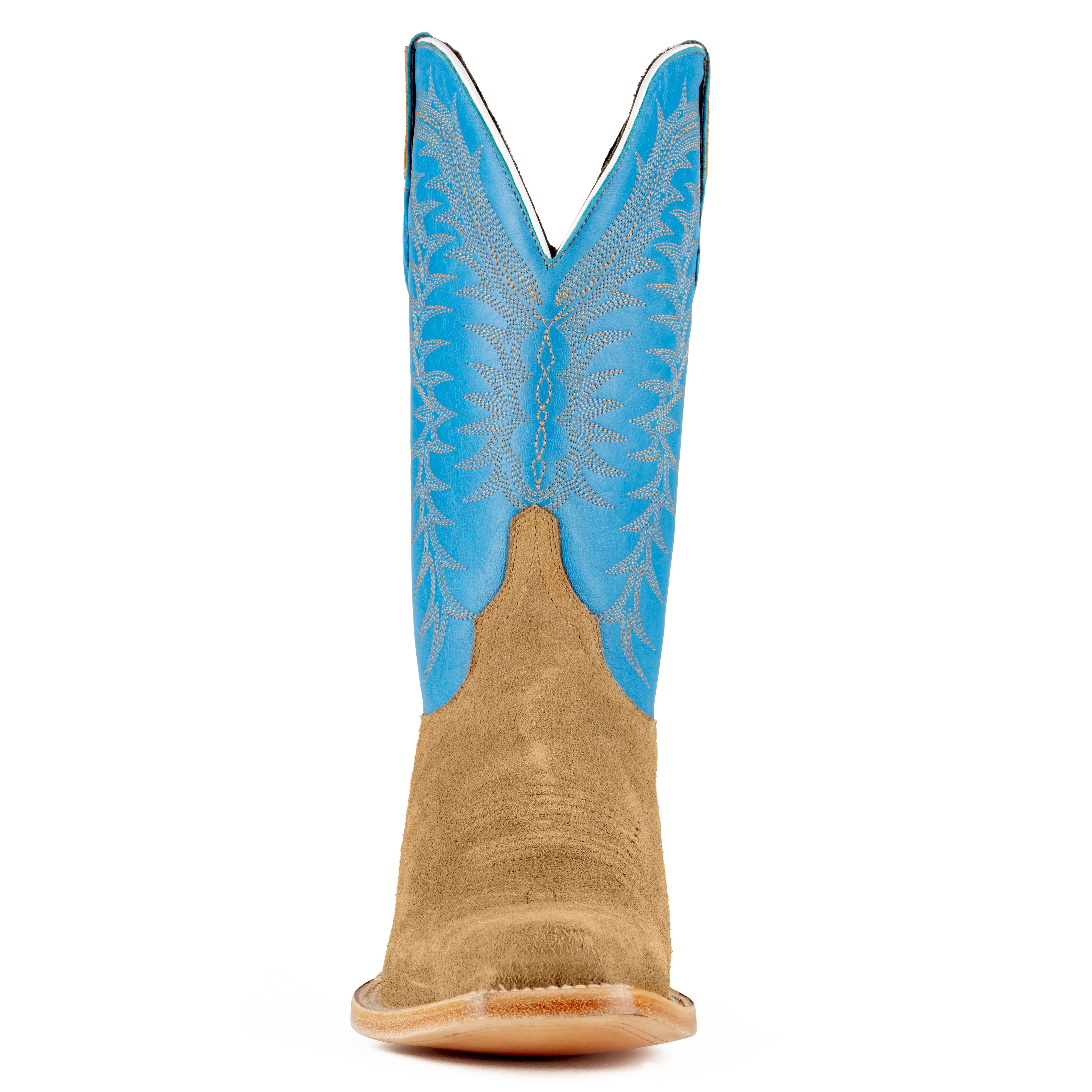 Resistol Boots - Rough Out Suede - Cutter Toe - Cognac