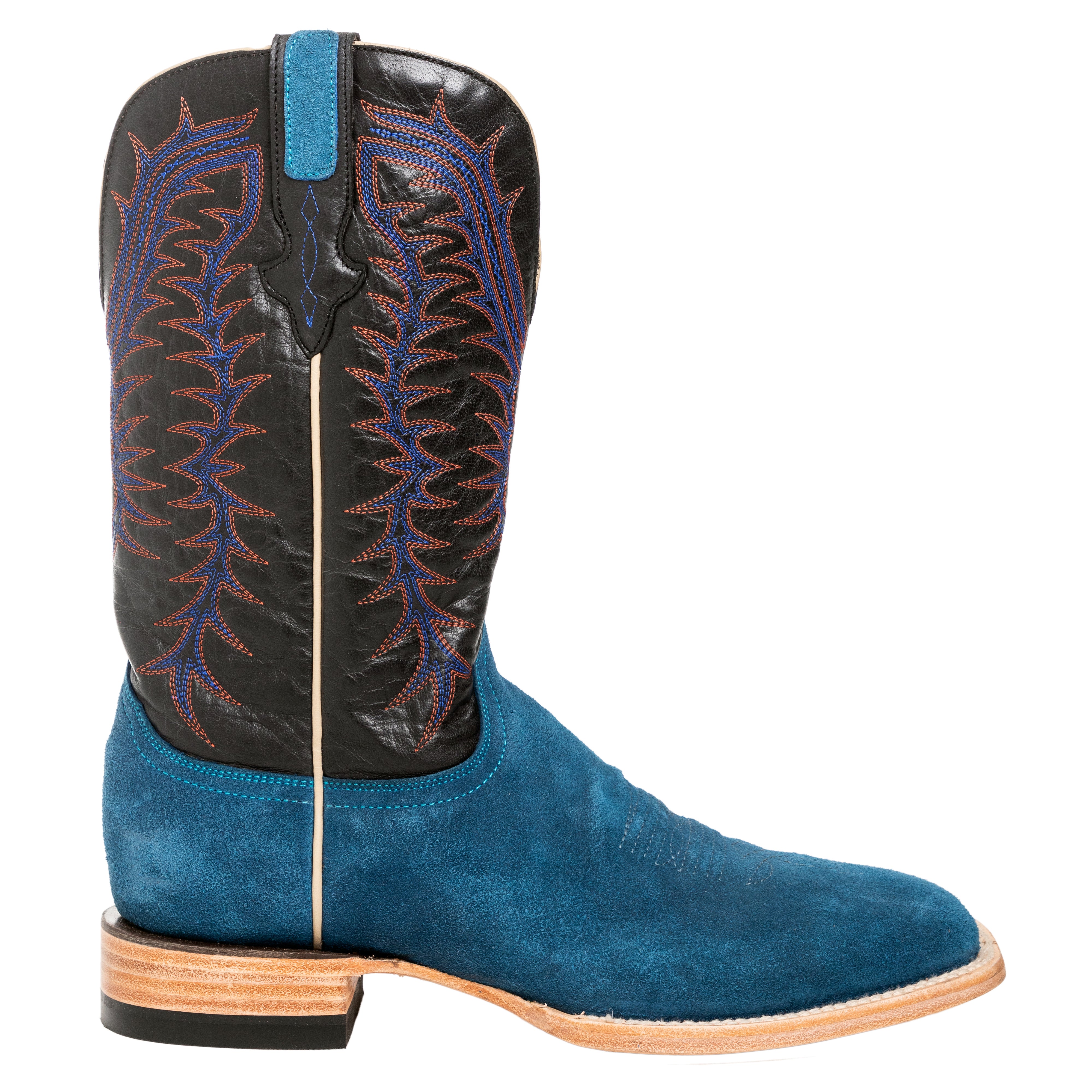Resistol Boots - Rough Out Suede - Square Toe - Navy