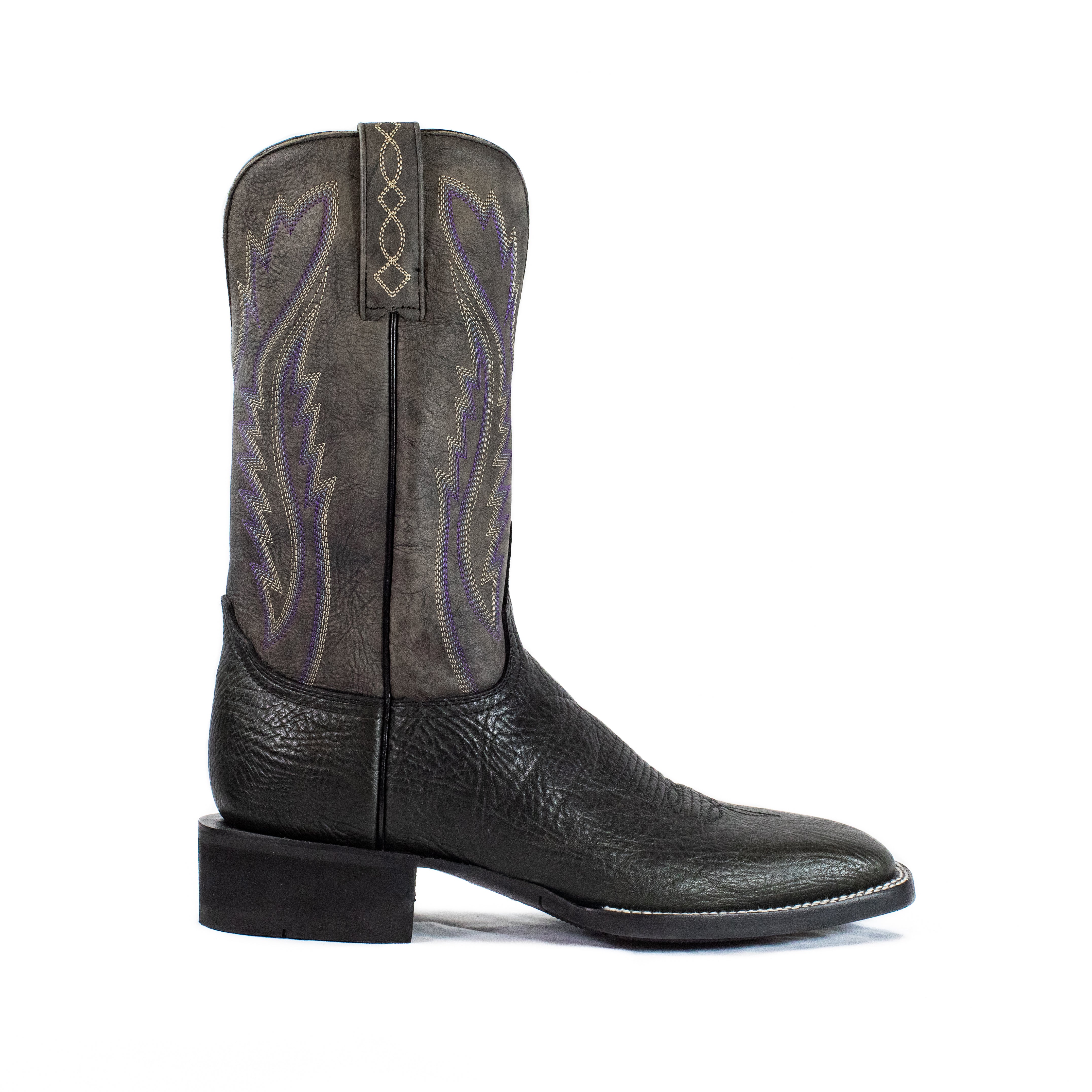 Azulado - Ranch Boot (Rubber Sole) - Round Toe - Black