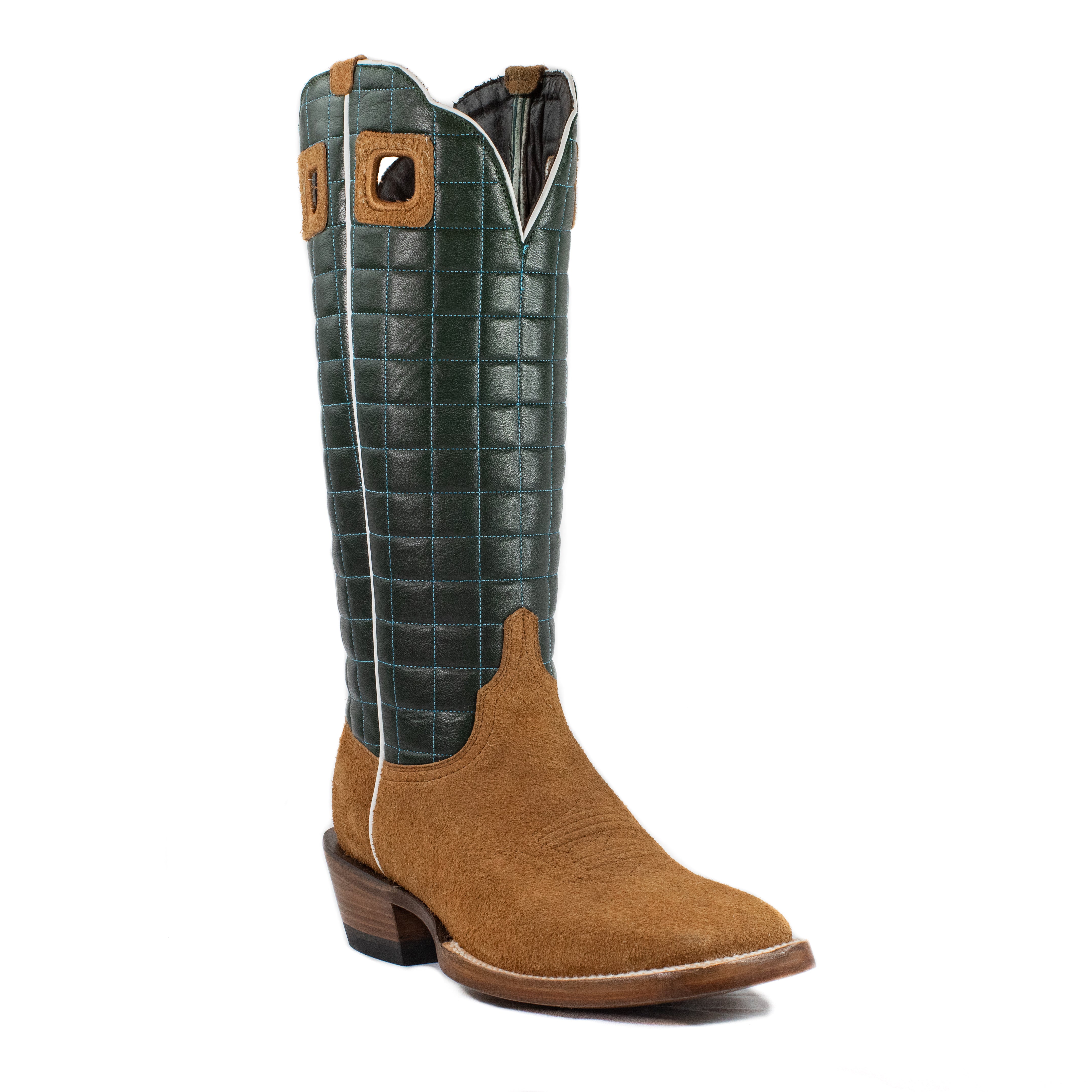 Azulado - Gus - Square Toe - Cognac & Green