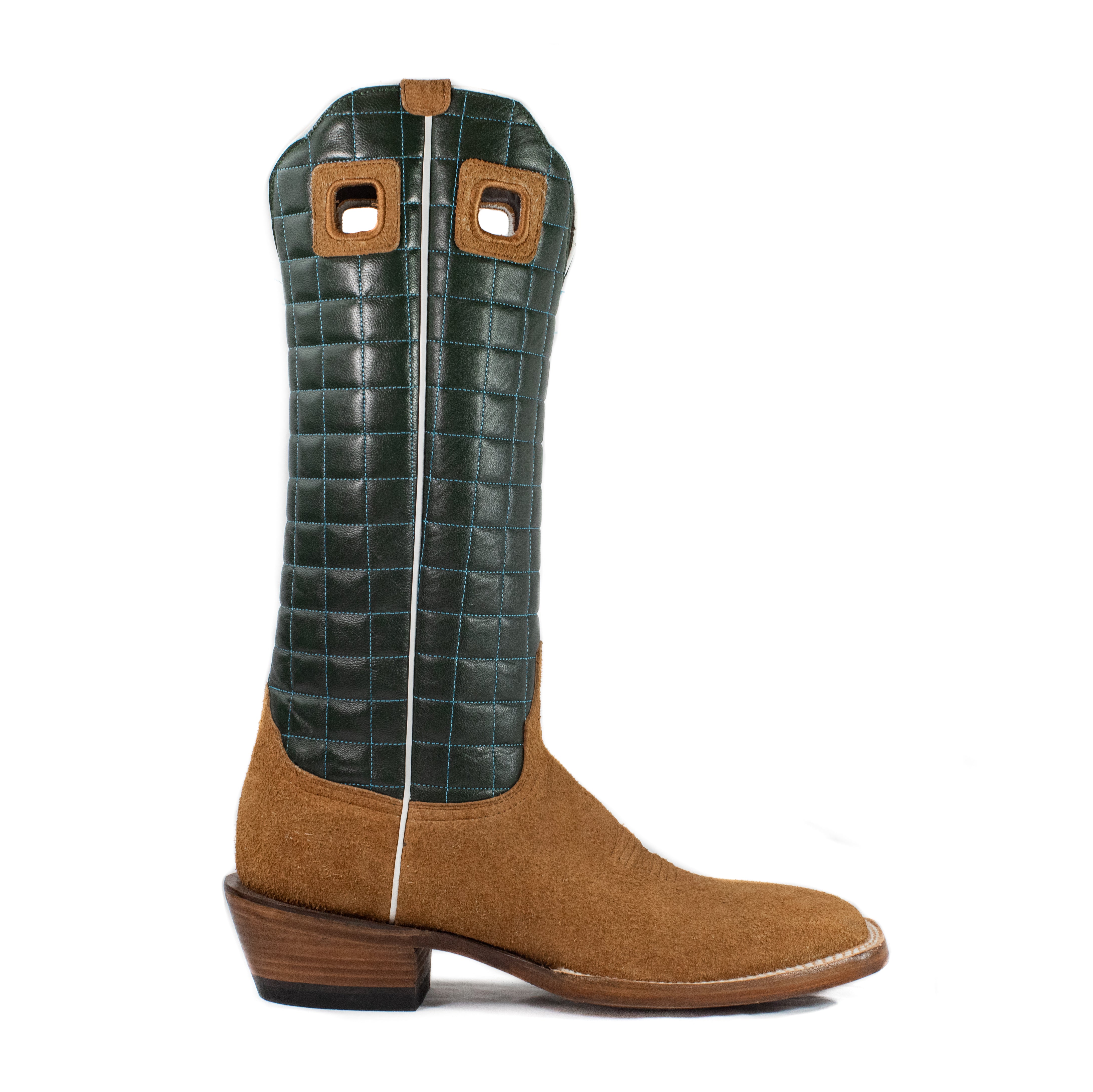 Azulado - Gus - Square Toe - Cognac & Green