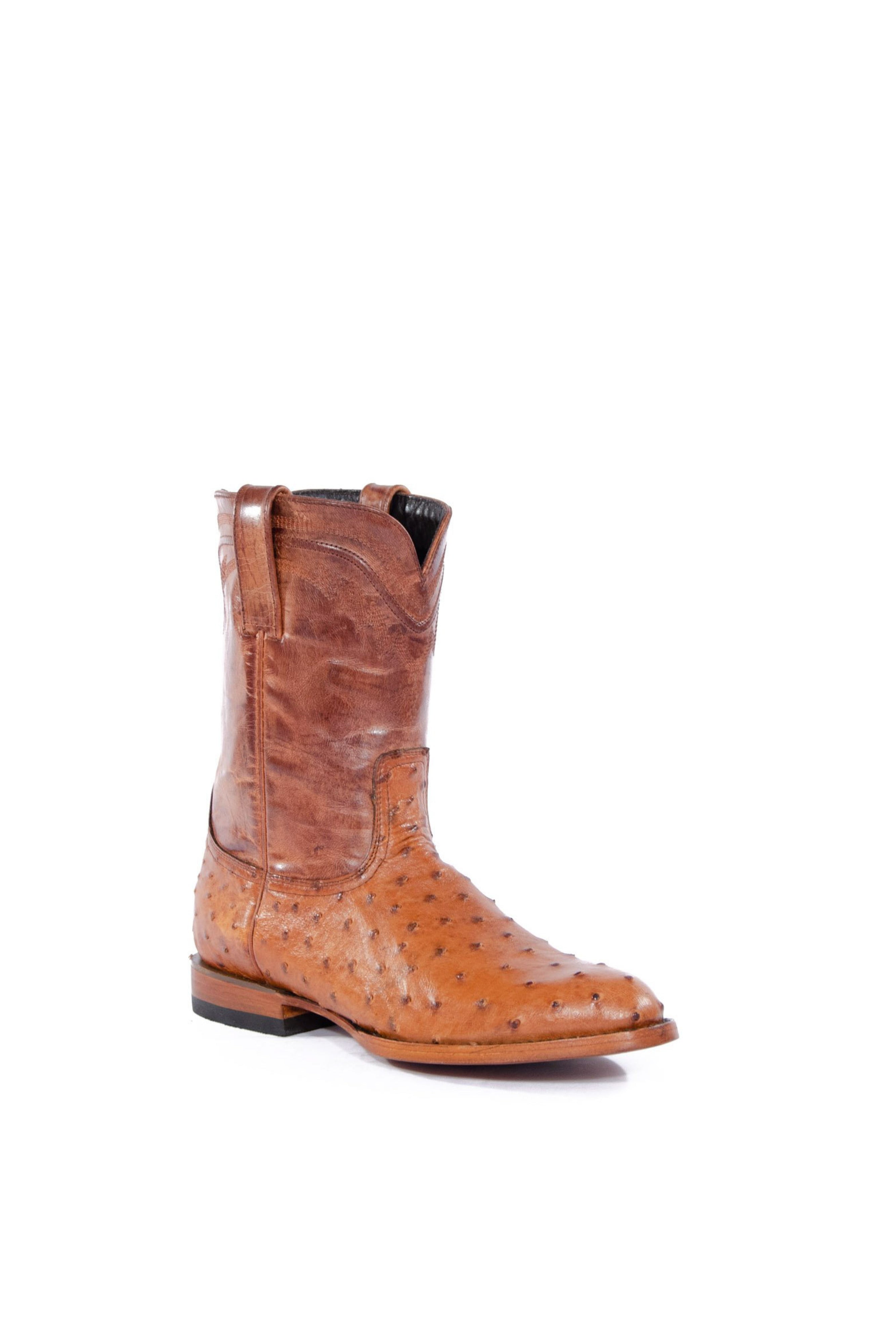 Allens Brand - Full Quill Ostrich - Roper - Cognac
