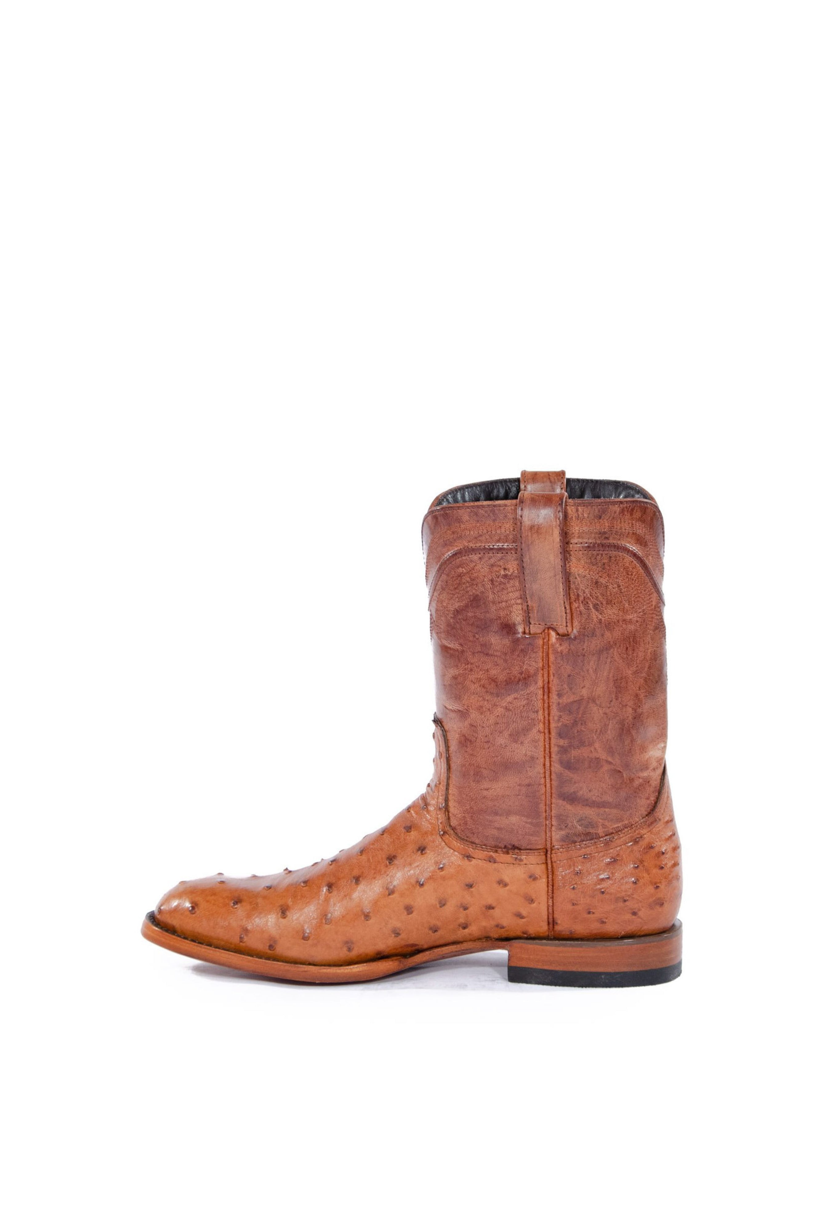 Allens Brand - Full Quill Ostrich - Roper - Cognac