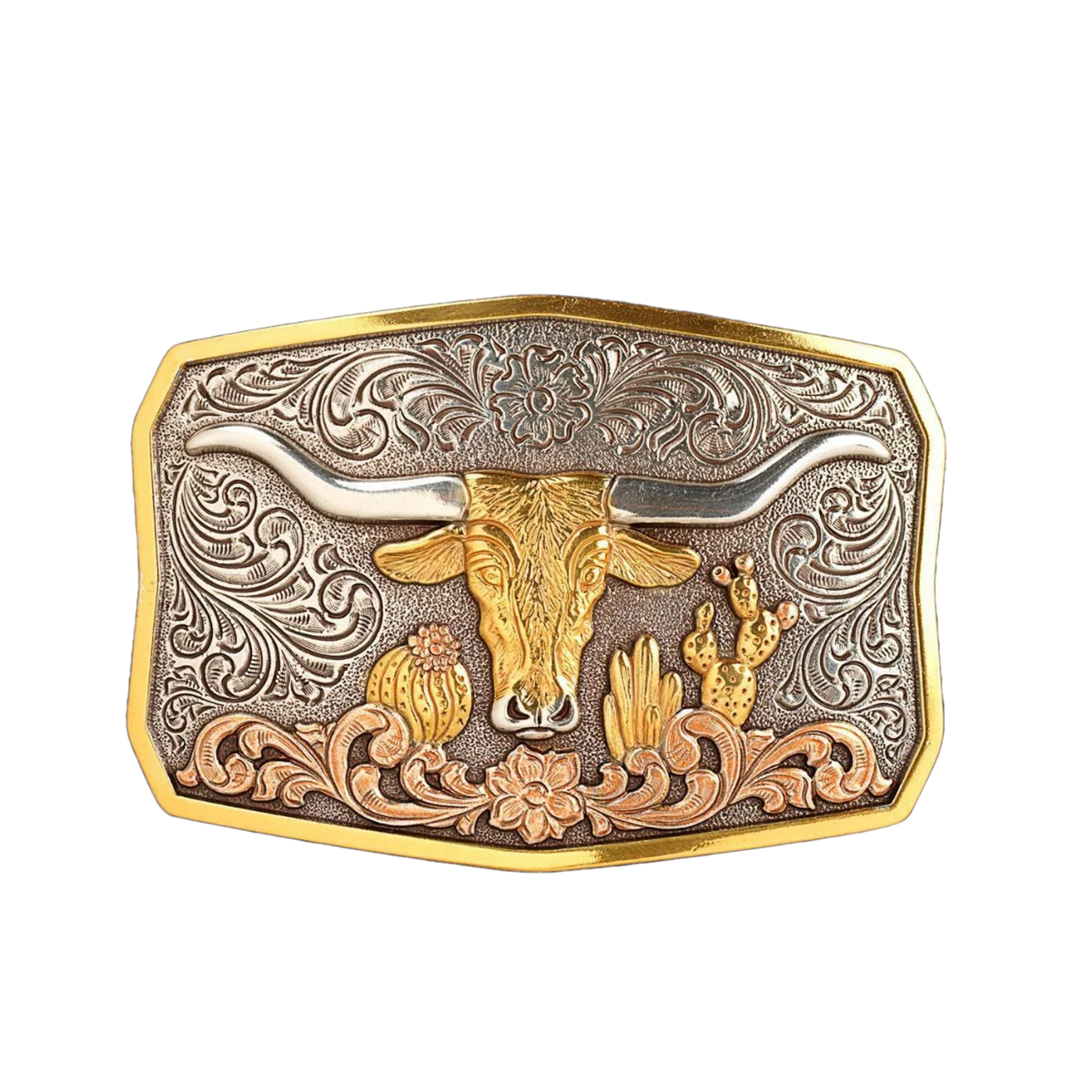 Nocona - Longhorn Cactus Antique Silver & Gold - 37910