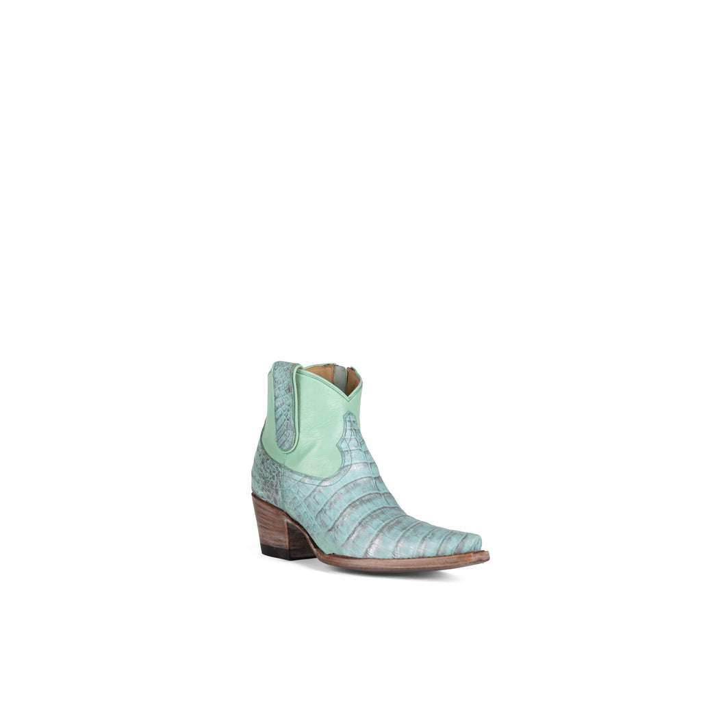 Allens Brand - Lola Caiman - Almond Toe - Metallic Turquoise view 1