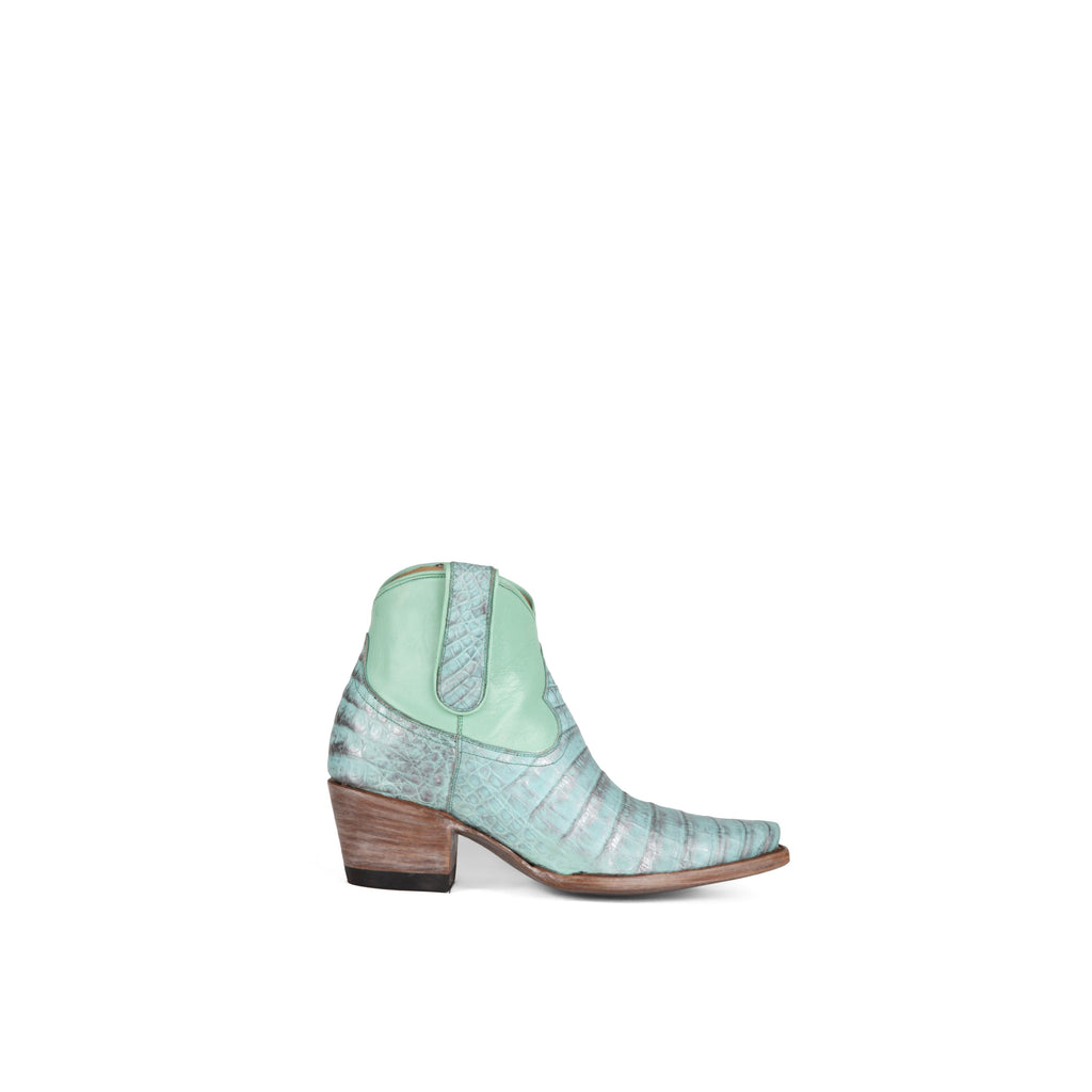 Allens Brand - Lola Caiman - Almond Toe - Metallic Turquoise view 3
