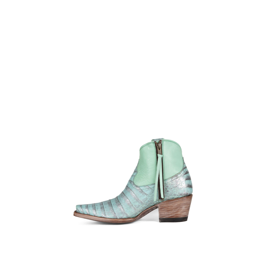 Allens Brand - Lola Caiman - Almond Toe - Metallic Turquoise view 2