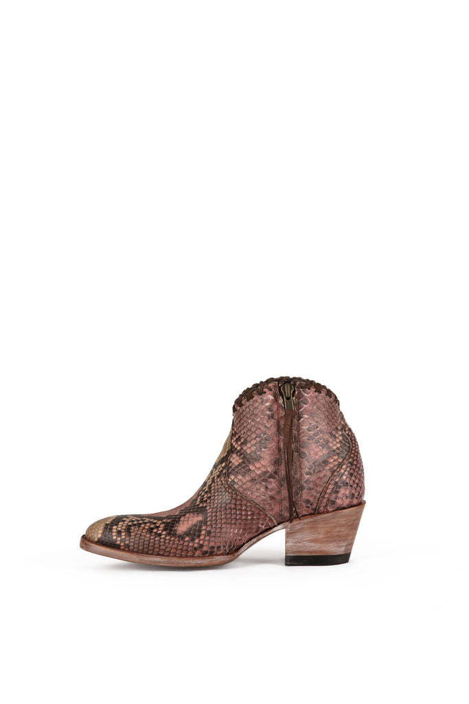 Allens Brand - Dixie Python - Almond Toe - Natural & Pink view 2