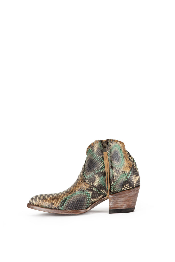 Allens Brand - Dixie Python - Almond Toe - Natural & Turquoise view 2