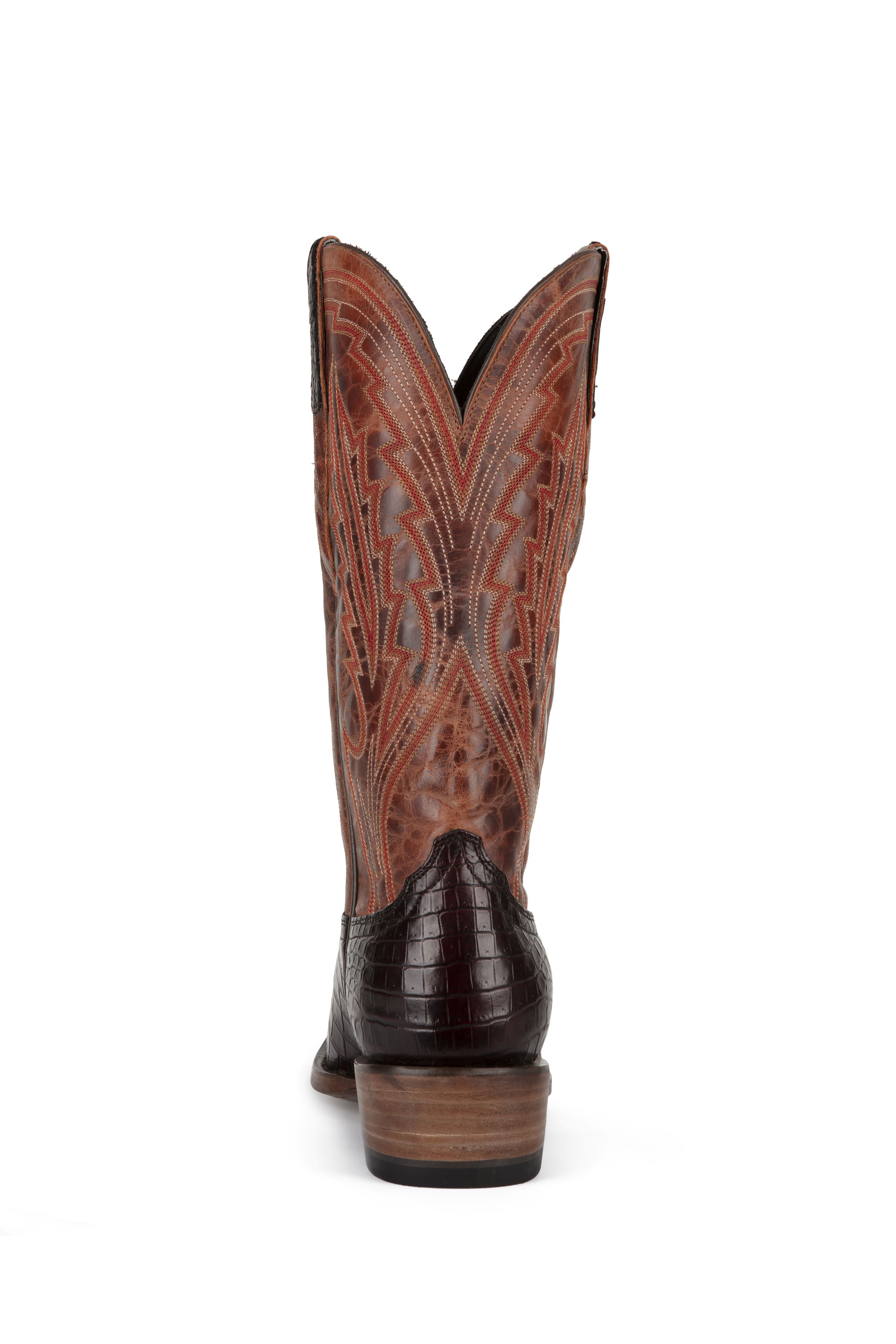 Allens Brand - Nile Belly - Cutter Toe - Black Cherry