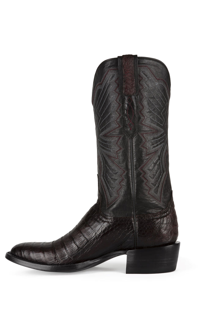 Allens Brand - Carson Caiman - Round Toe - Black Cherry view 2