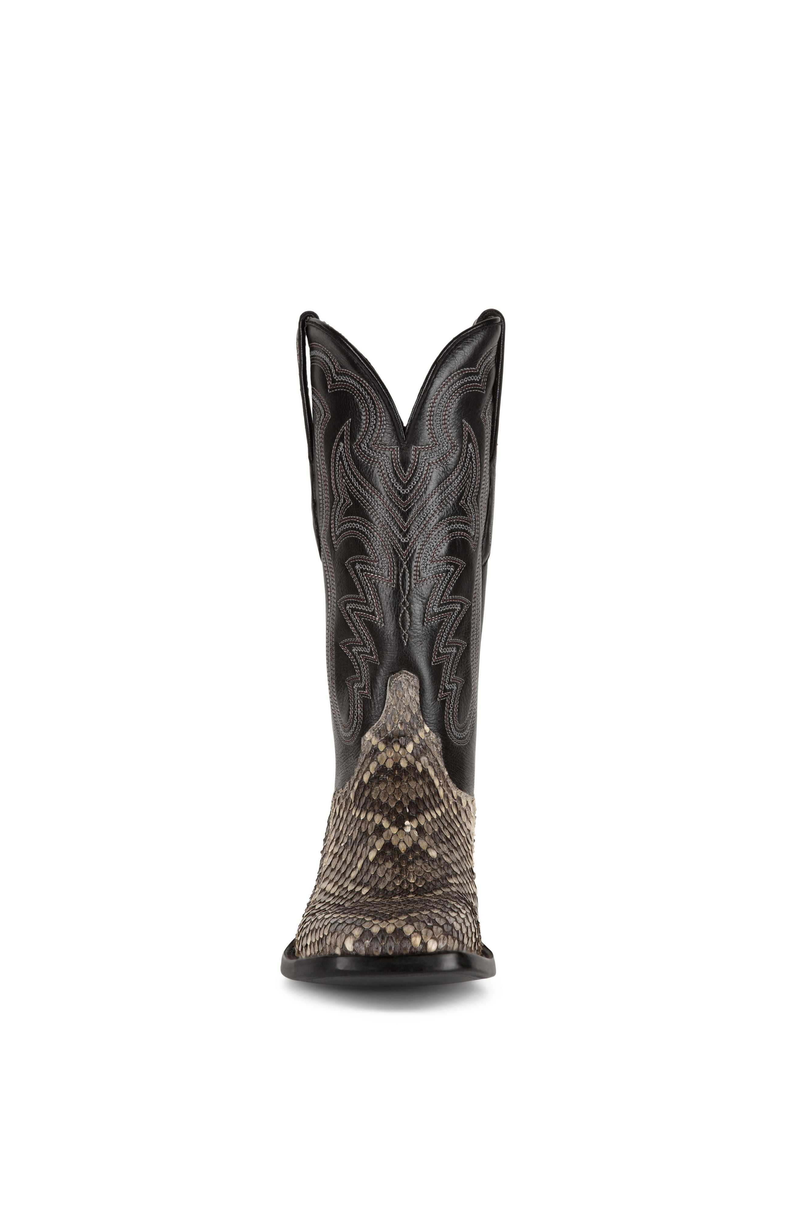 Allens Brand Eastern Diamond Back Rattle Snake Square Toe Allens Boots