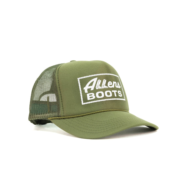 Allens Cap - Allens Boots Logo - Olive