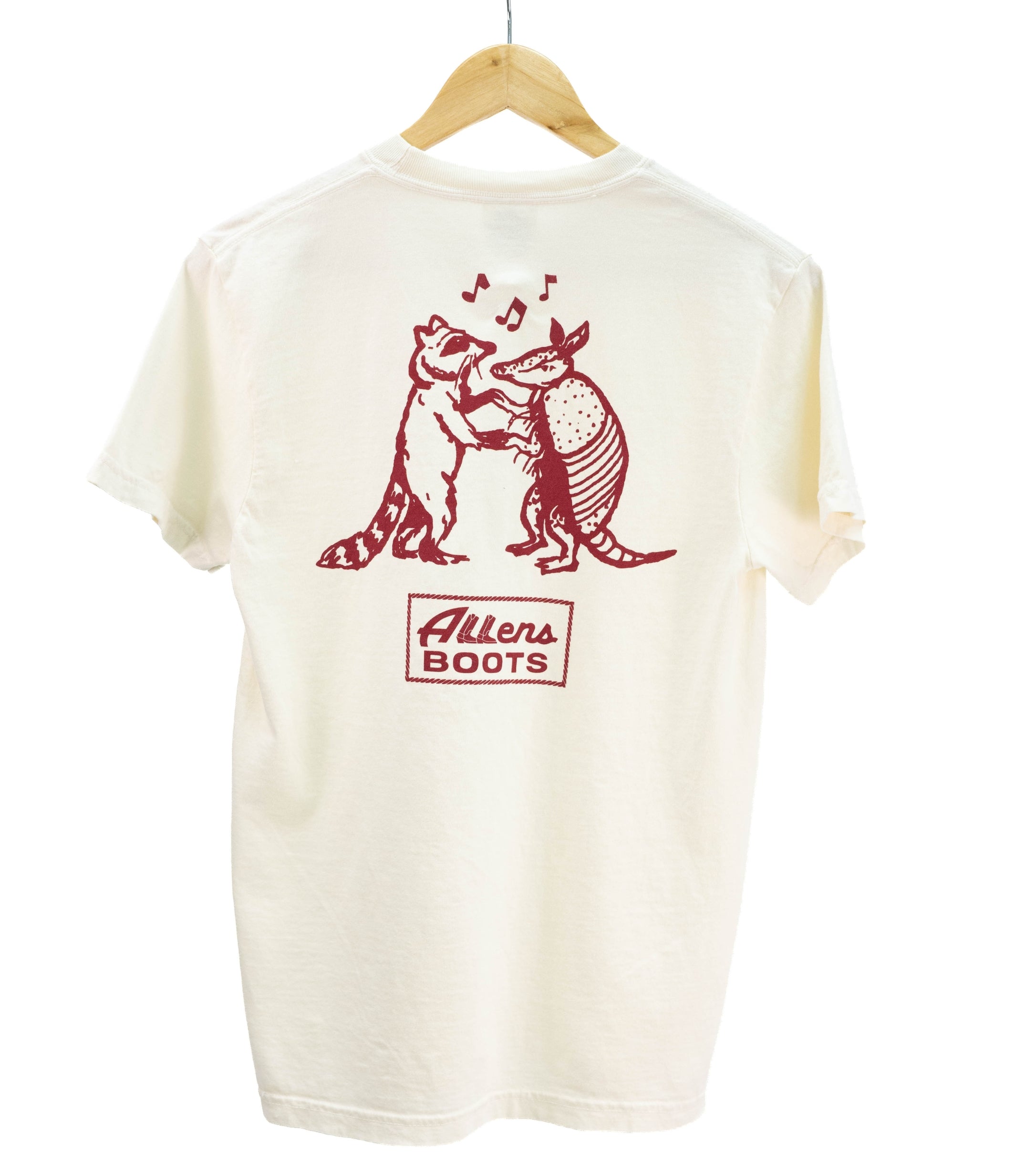 Allens Shirt - Raccoon & Armadillo Dance - Cream