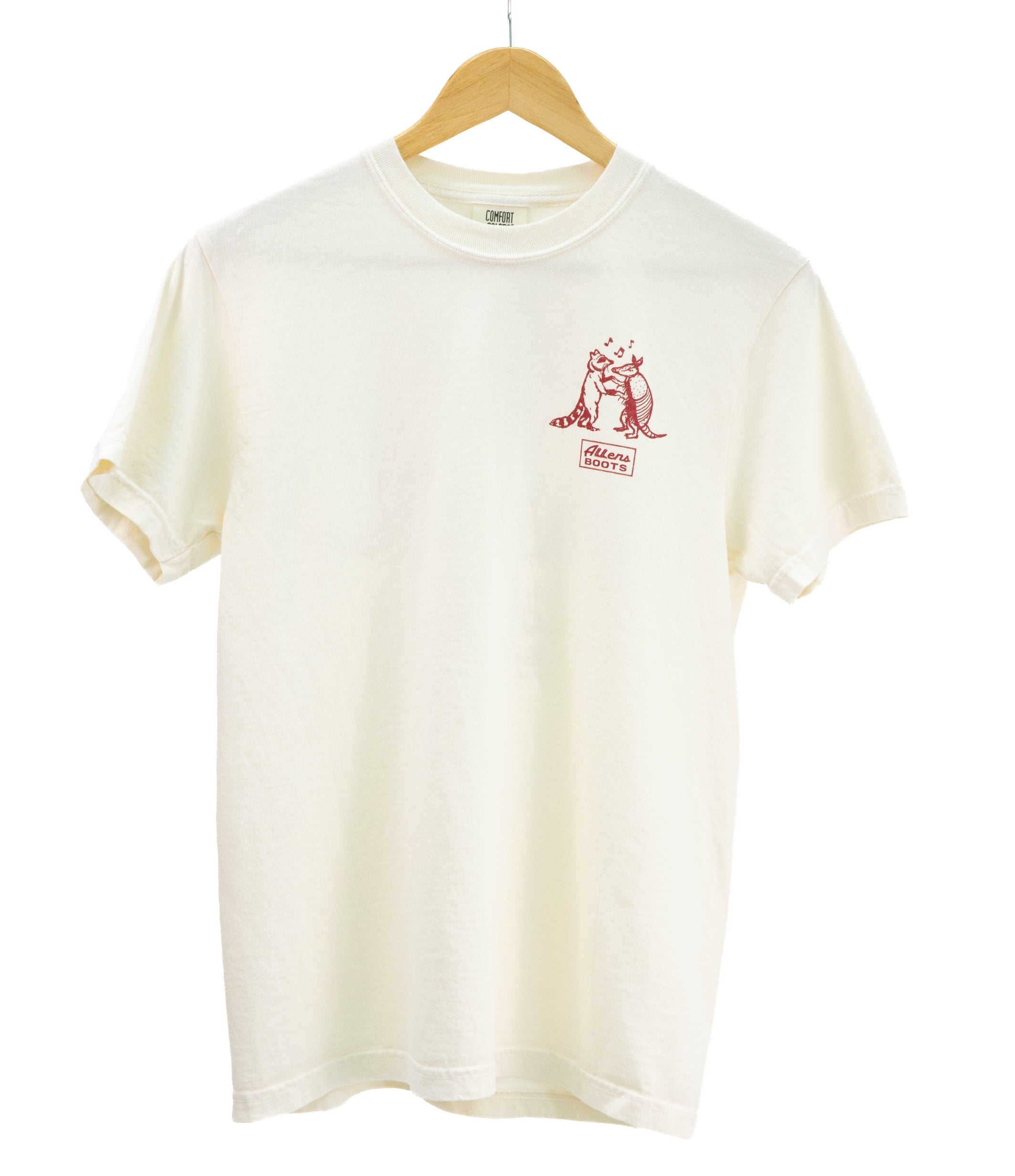 Allens Shirt - Raccoon & Armadillo Dance - Cream