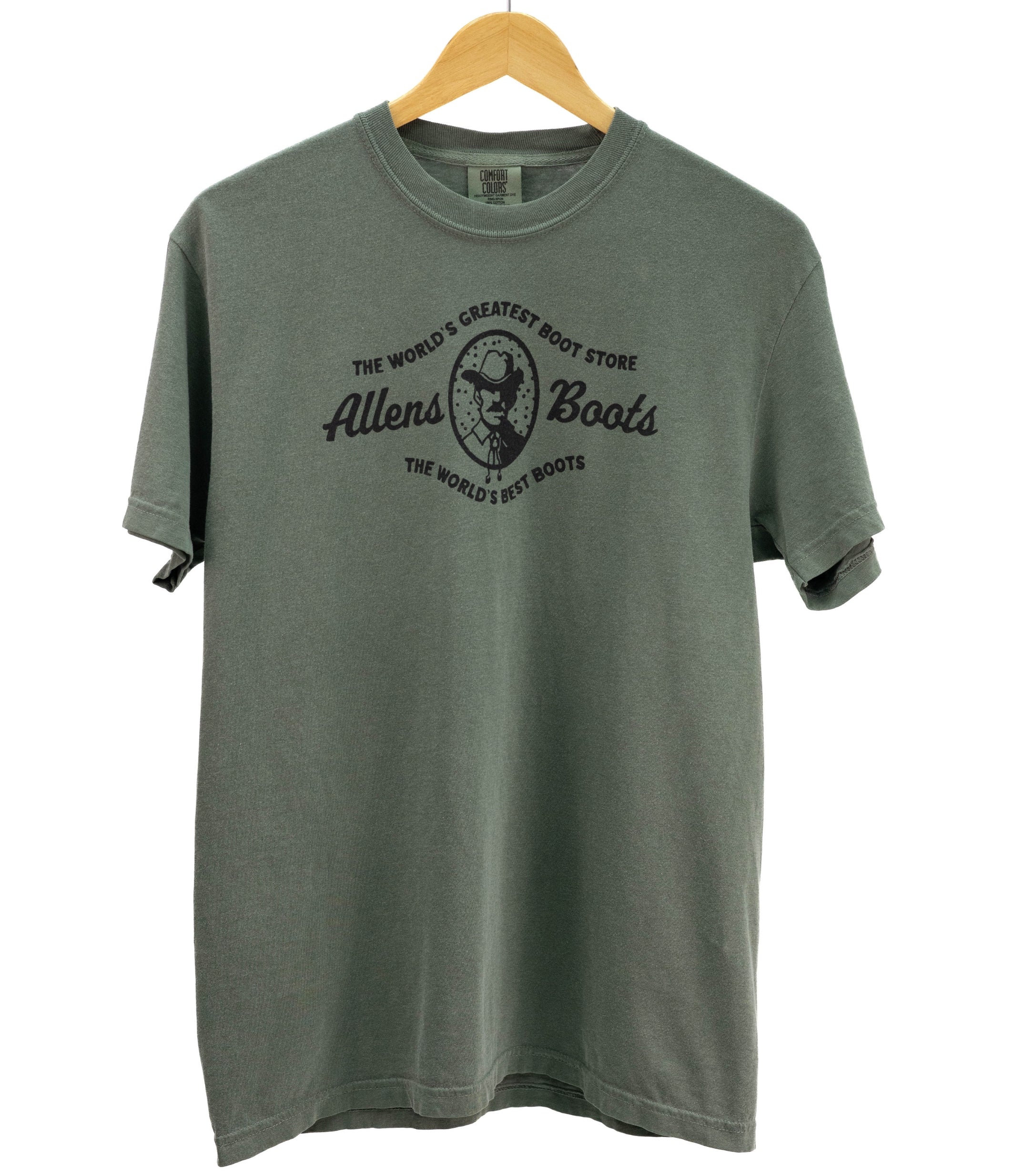 Allens Shirt - Allens Wavy Logo - Olive