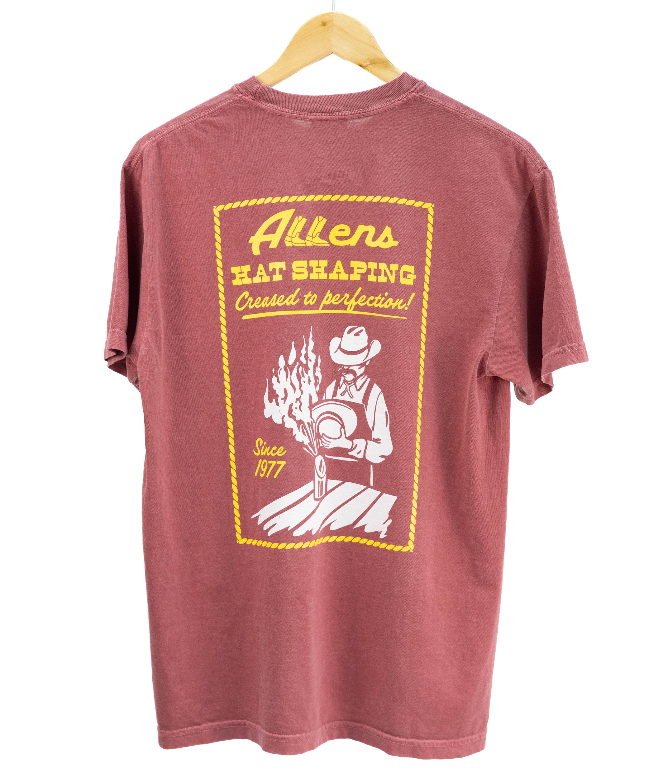 Allens Shirt - Hat Shaping - Maroon