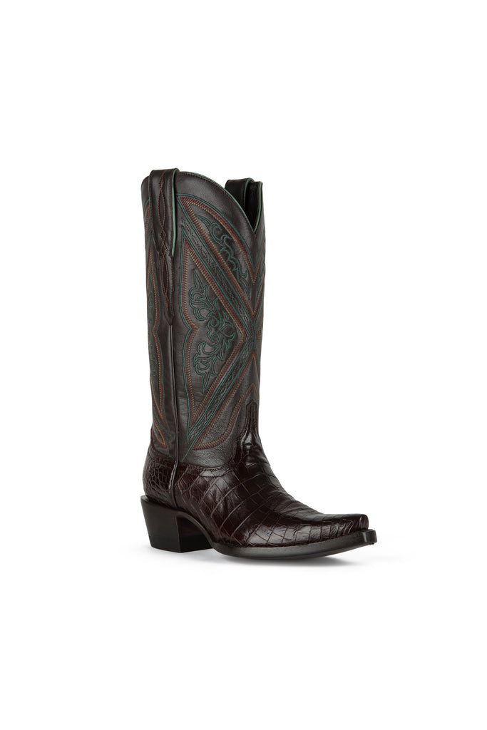 Azulado - Lily Caiman - Pointed Toe - Tobacco view 1
