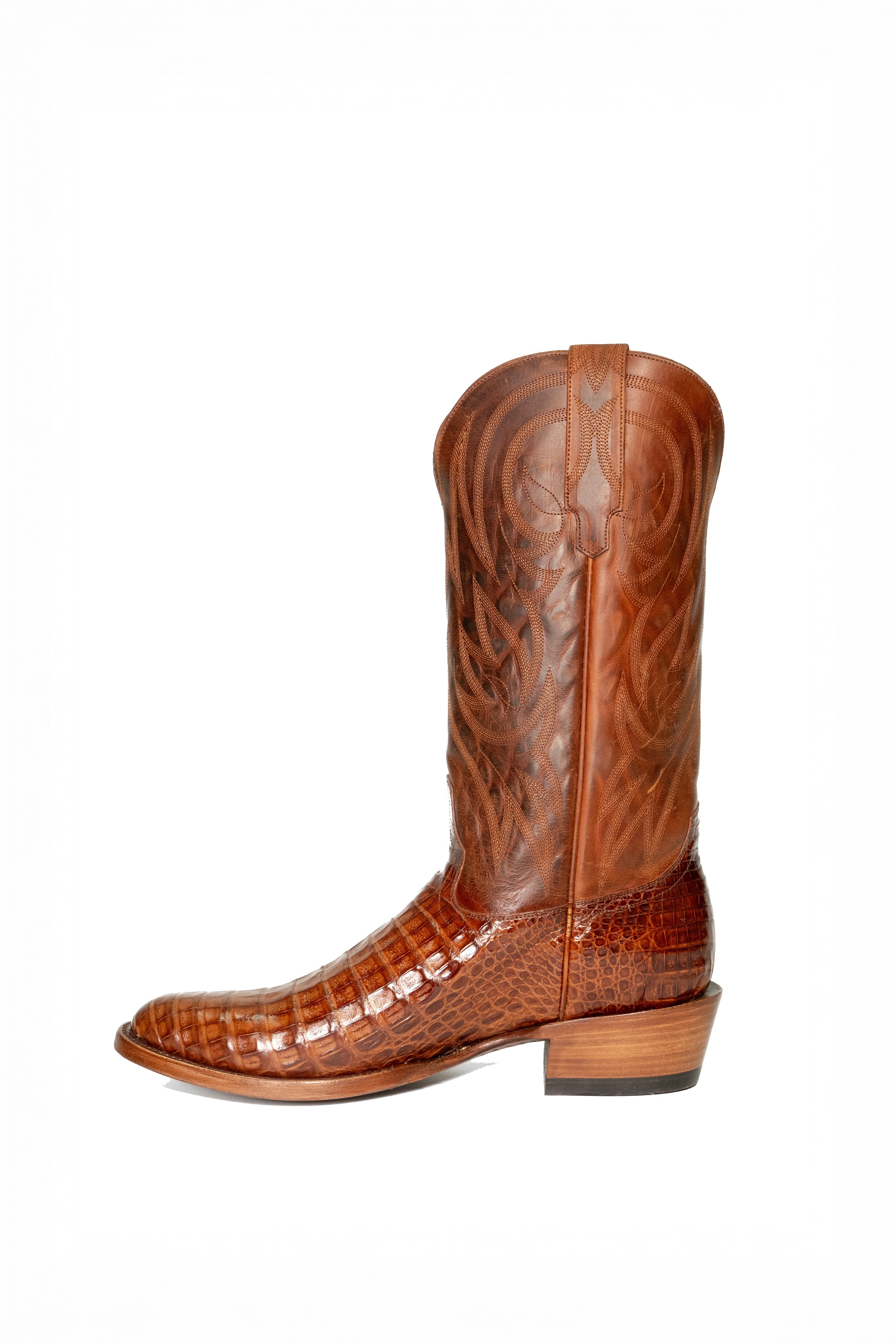 Allens Brand - Little Joe Caiman - Round Toe - Cognac