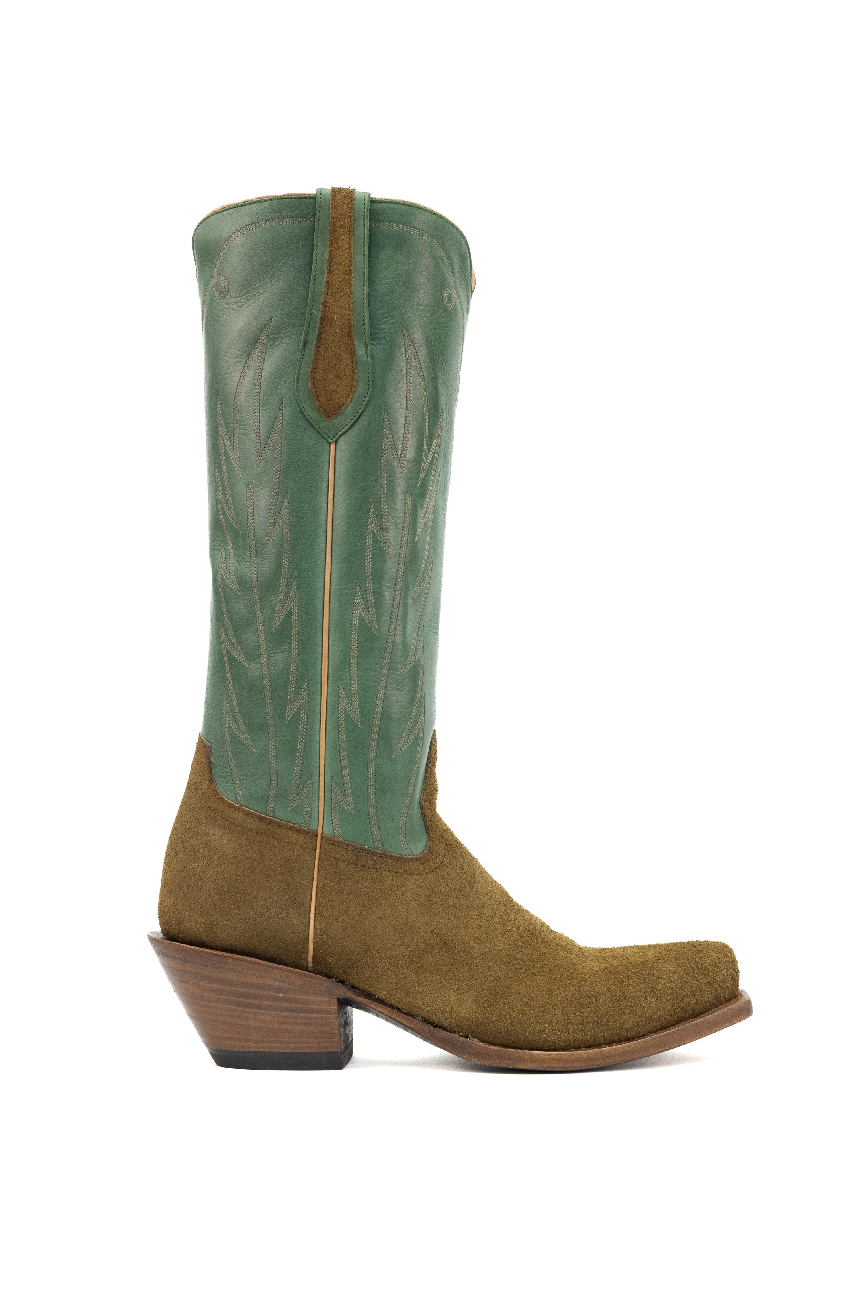 Allens Brand - Gaucho 15" - Cutter Toe - Coffee/Green