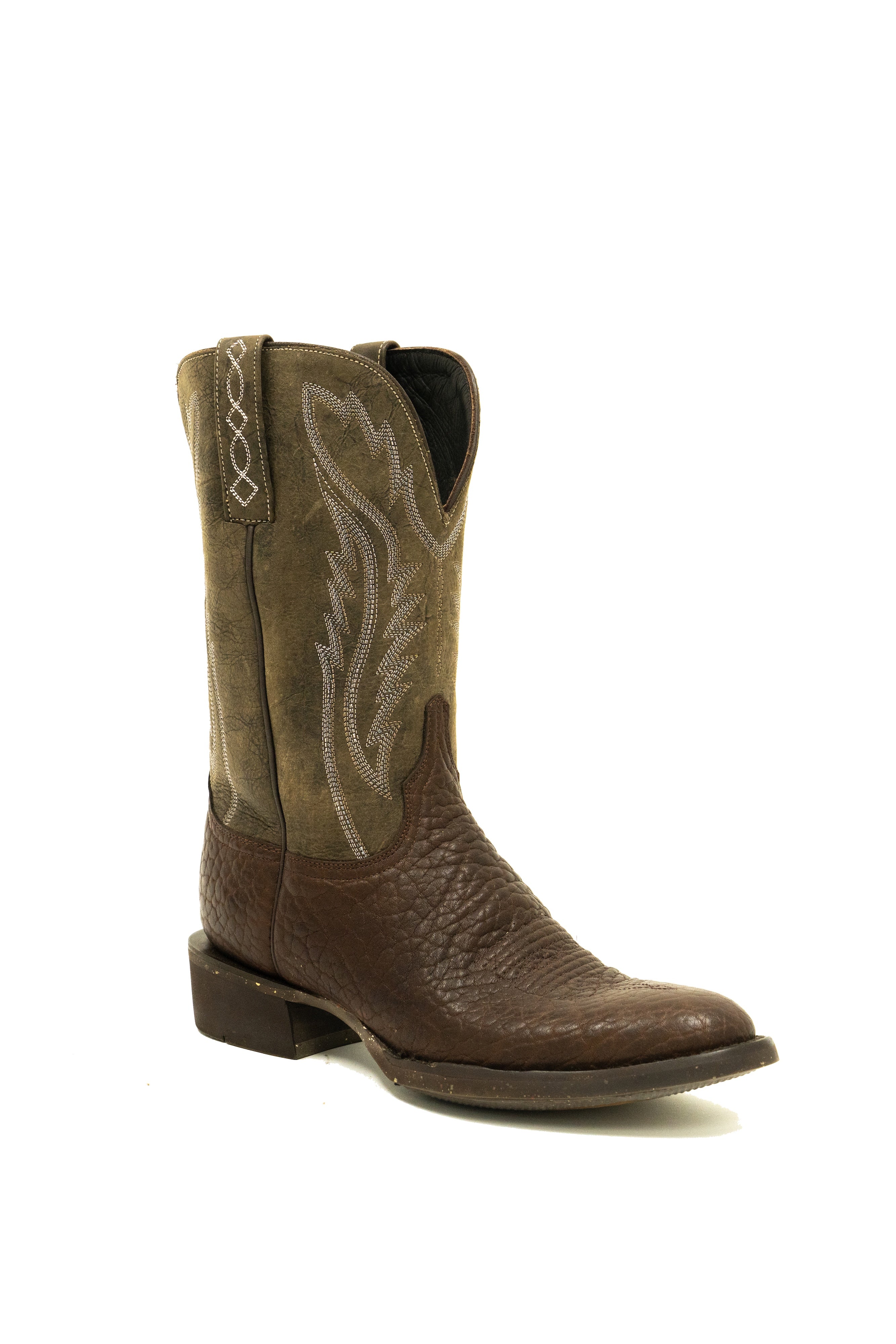 Azulado - Ranch Boot (Rubber Sole) - Round Toe - Brown