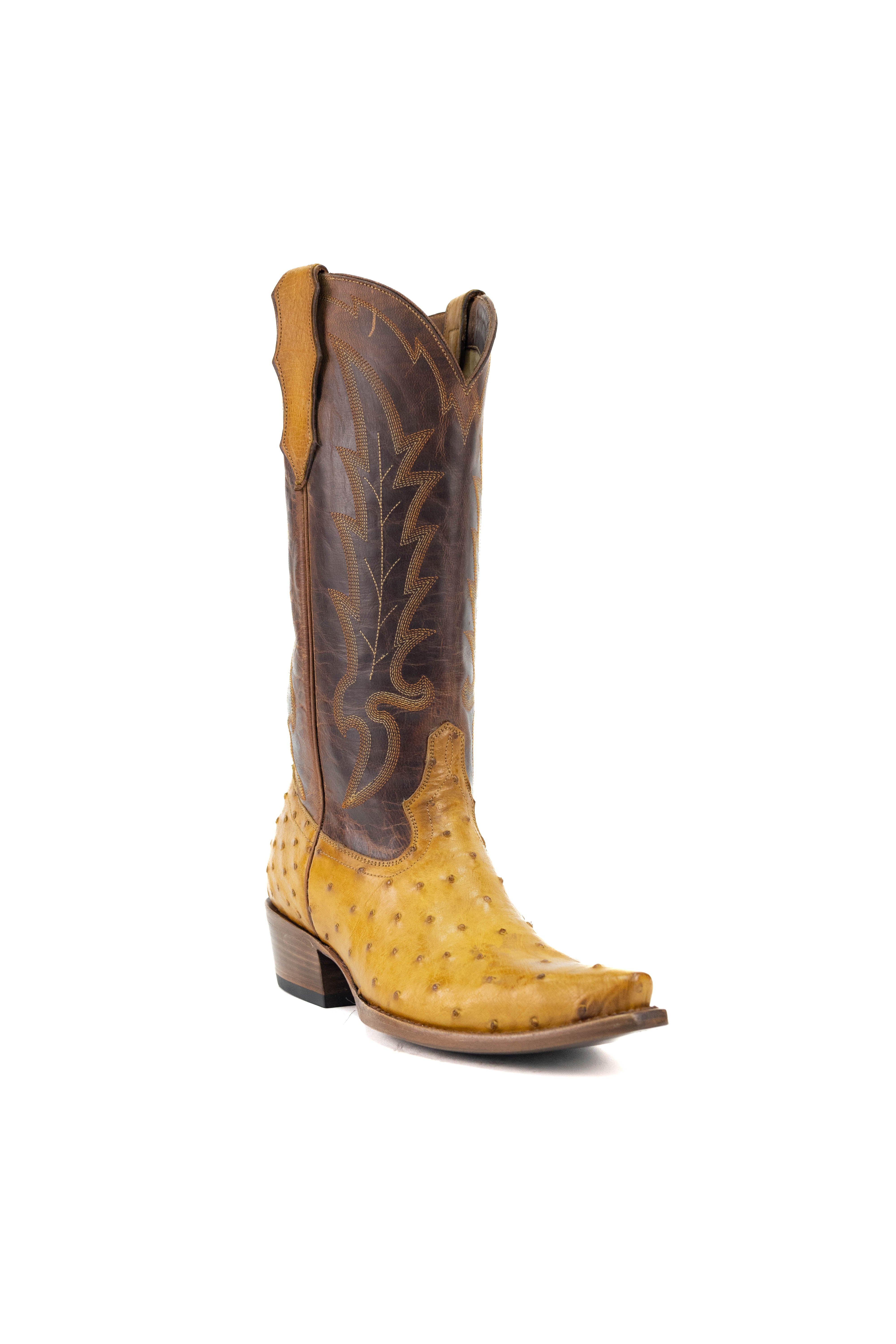 Allens Brand - Piper Full Quill Ostrich - Buttercup/Peanut