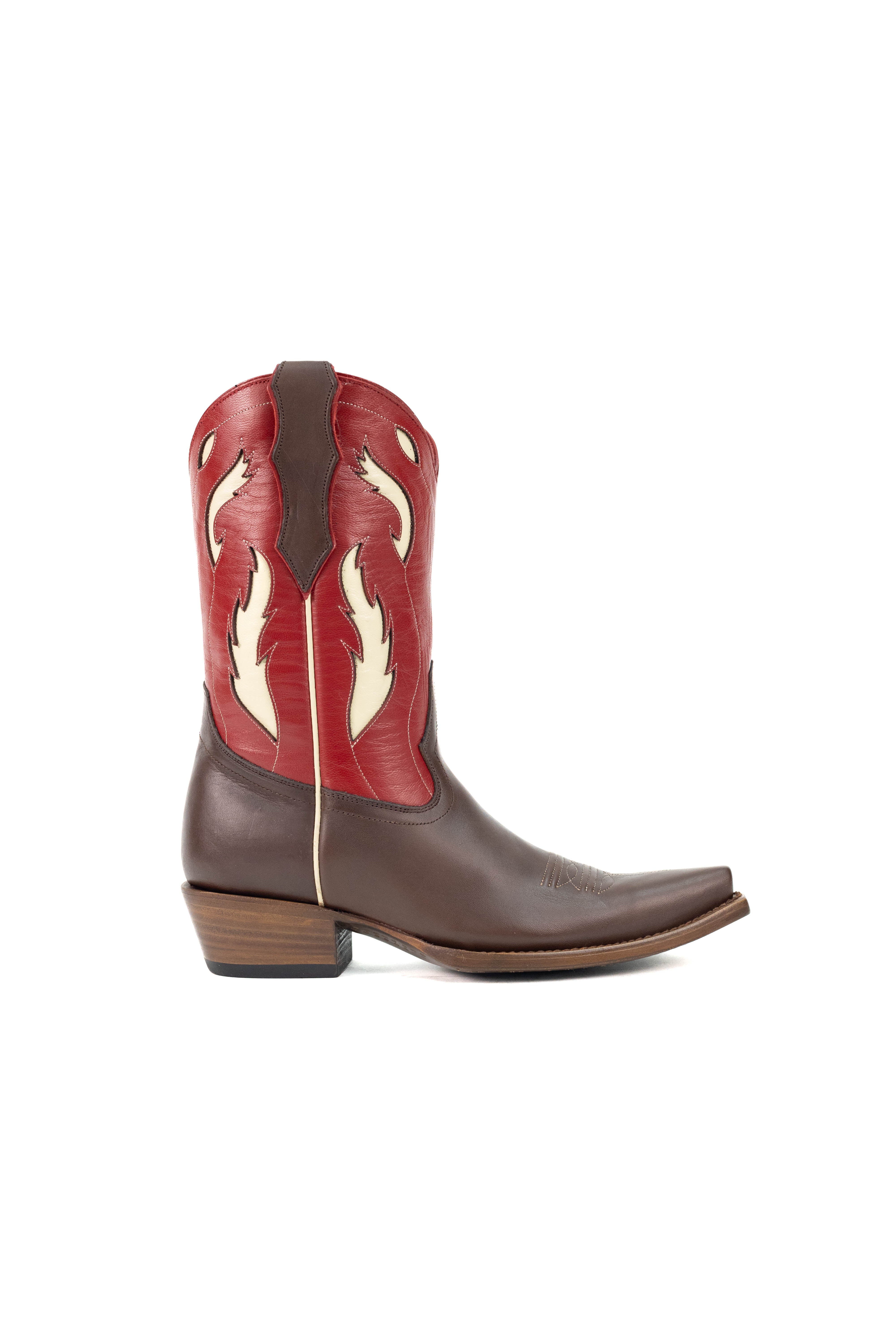 Allens Brand - Pam 10" - Snip Toe - Red/Brown/Cosmic Ivory