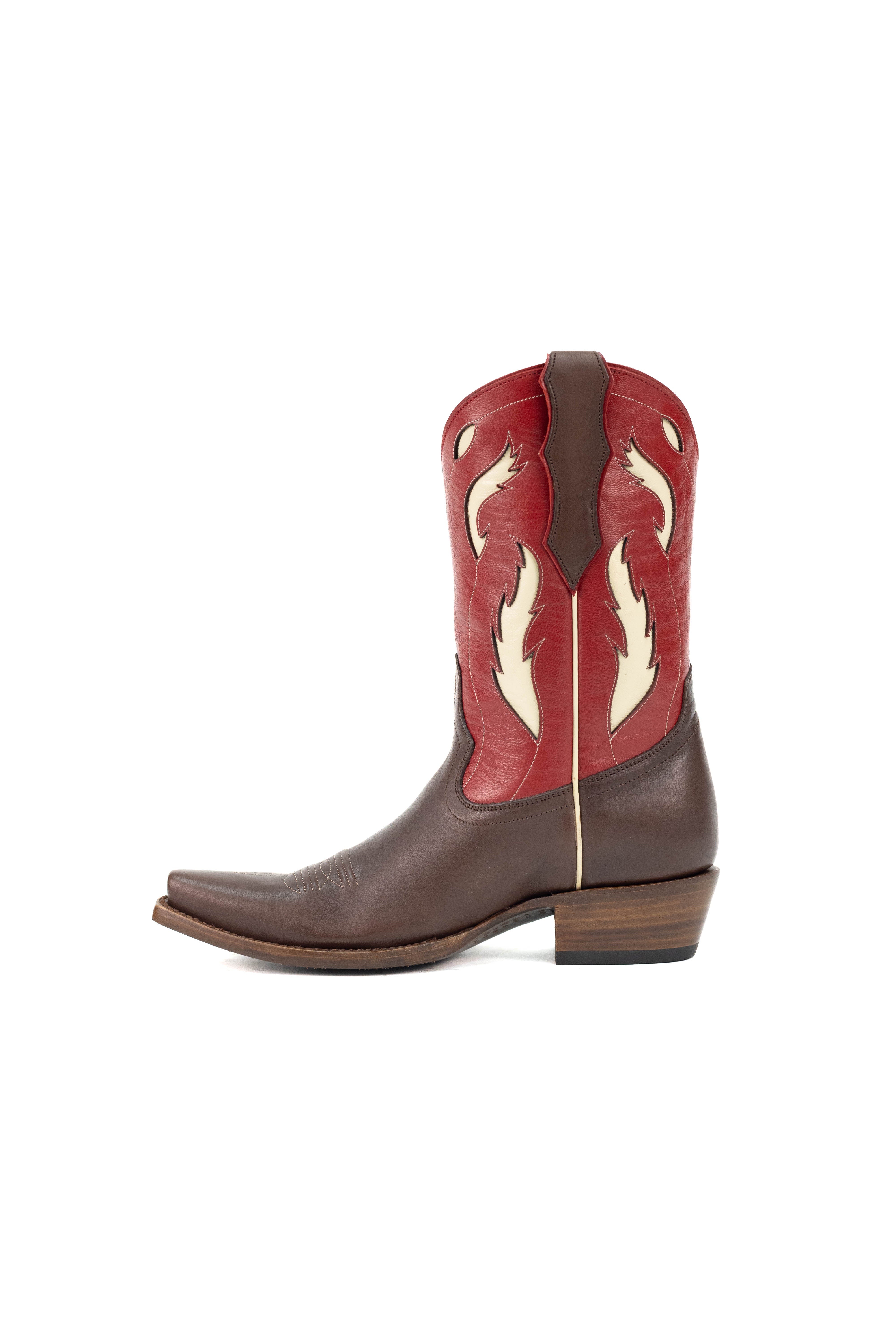 Allens Brand - Pam 10" - Snip Toe - Red/Brown/Cosmic Ivory