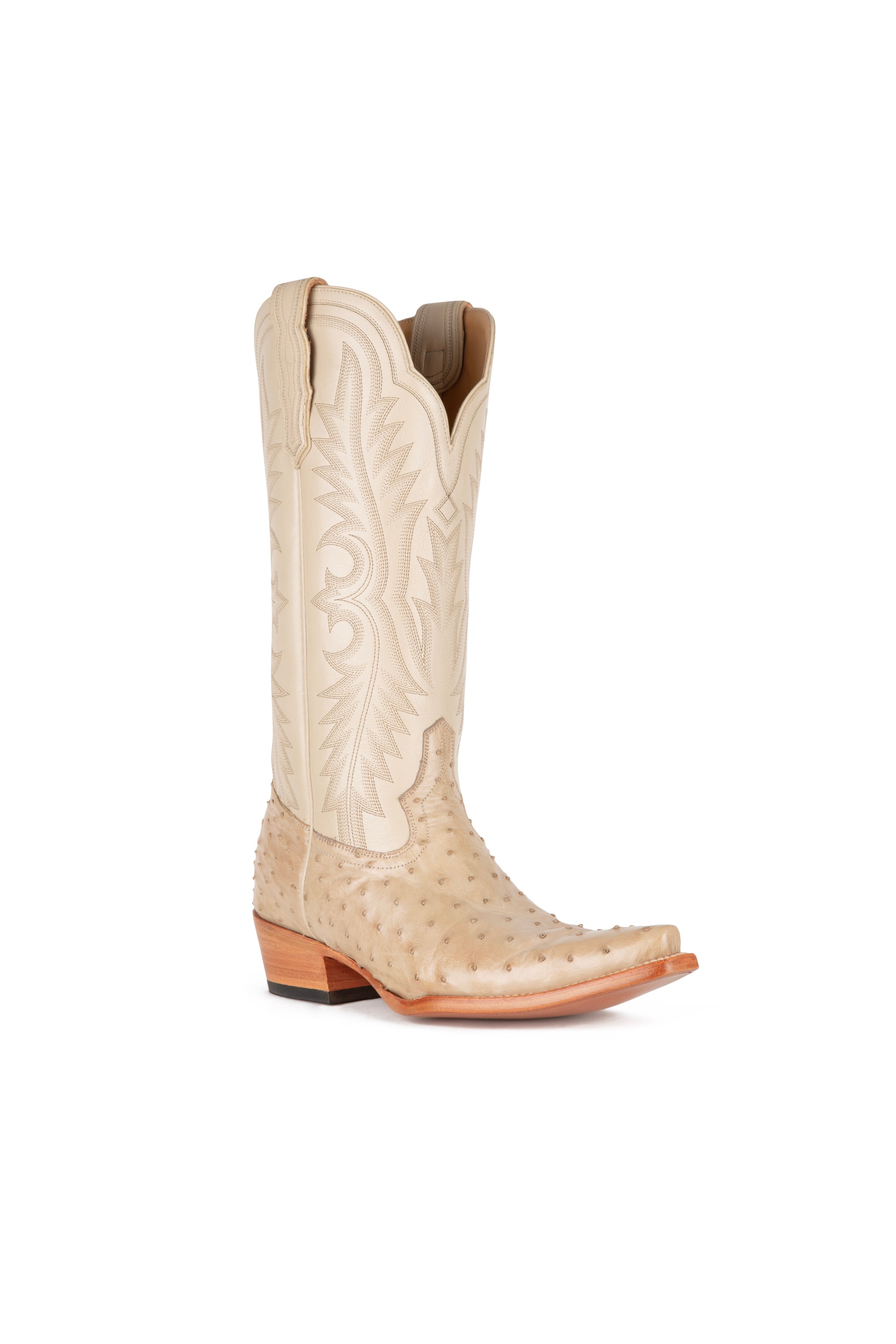 Allens Brand - Chloe Full Quill Ostrich - Saddle White