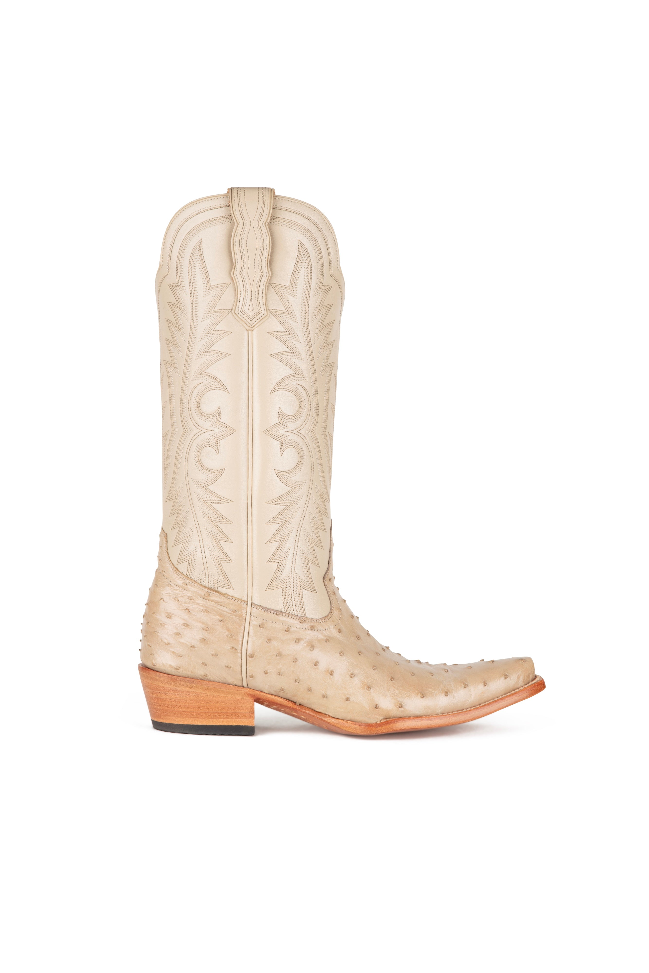 Allens Brand - Chloe Full Quill Ostrich - Saddle White