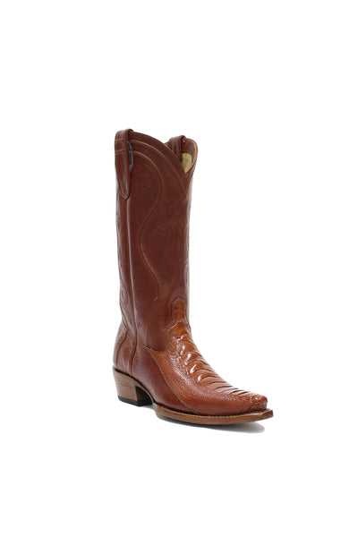 Allens Brand - Kinsley Ostrich Leg - Snip Toe - Cognac LAL-1054-2 5W