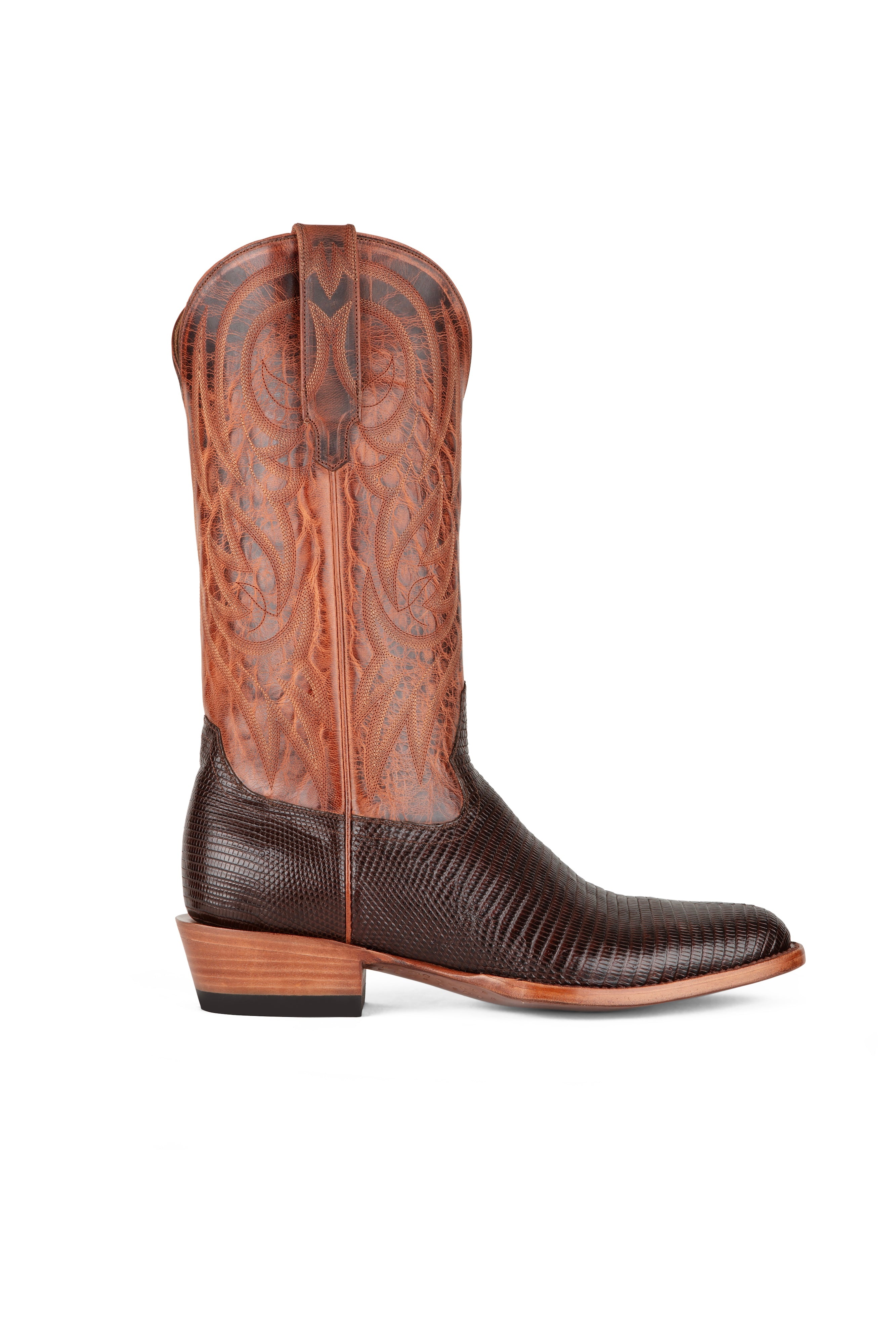 Allens Brand - Little Joe Lizard - Round Toe - Tobacco