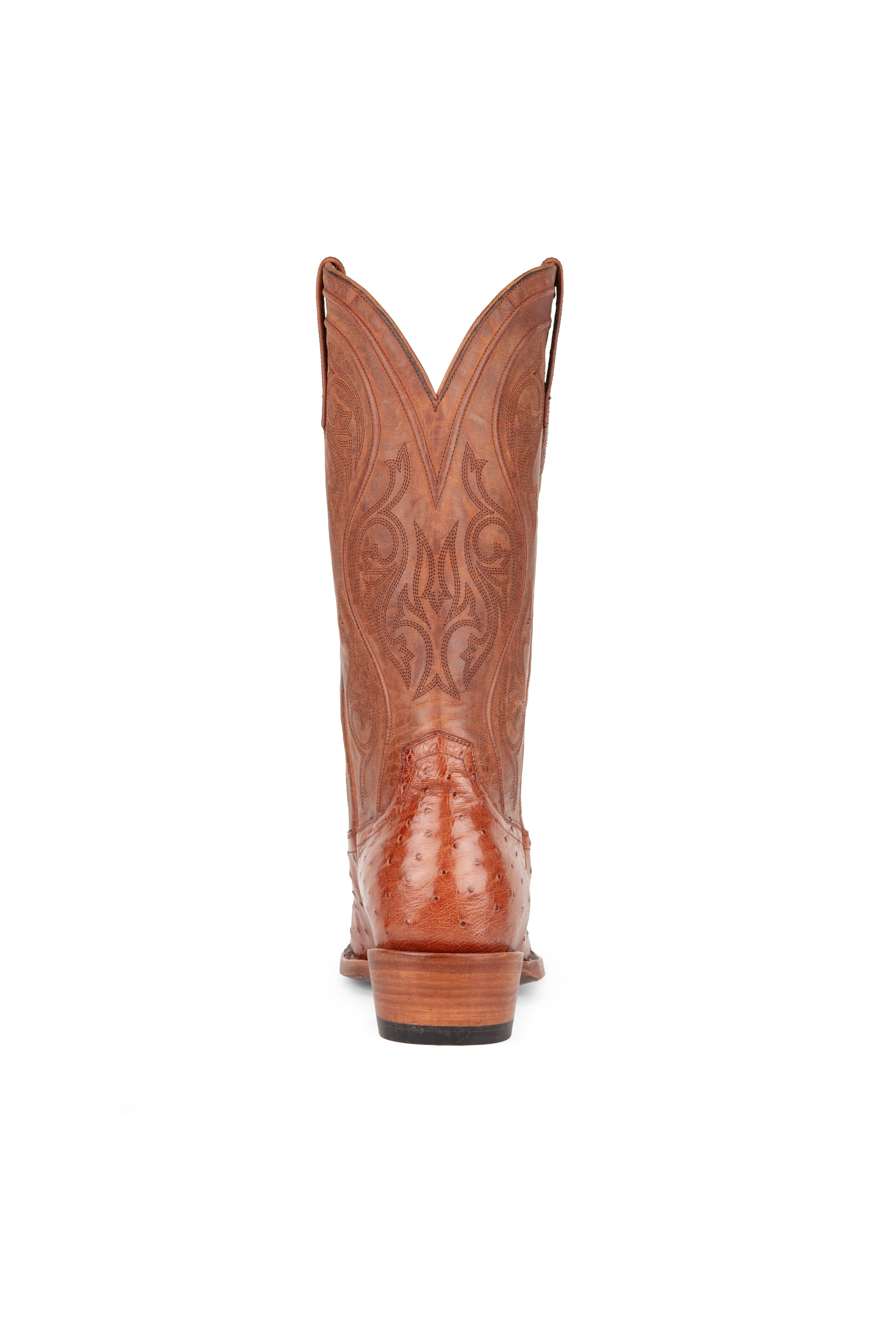 Allens Brand - Adam Full Quill Ostrich - Cutter Toe - Brandy