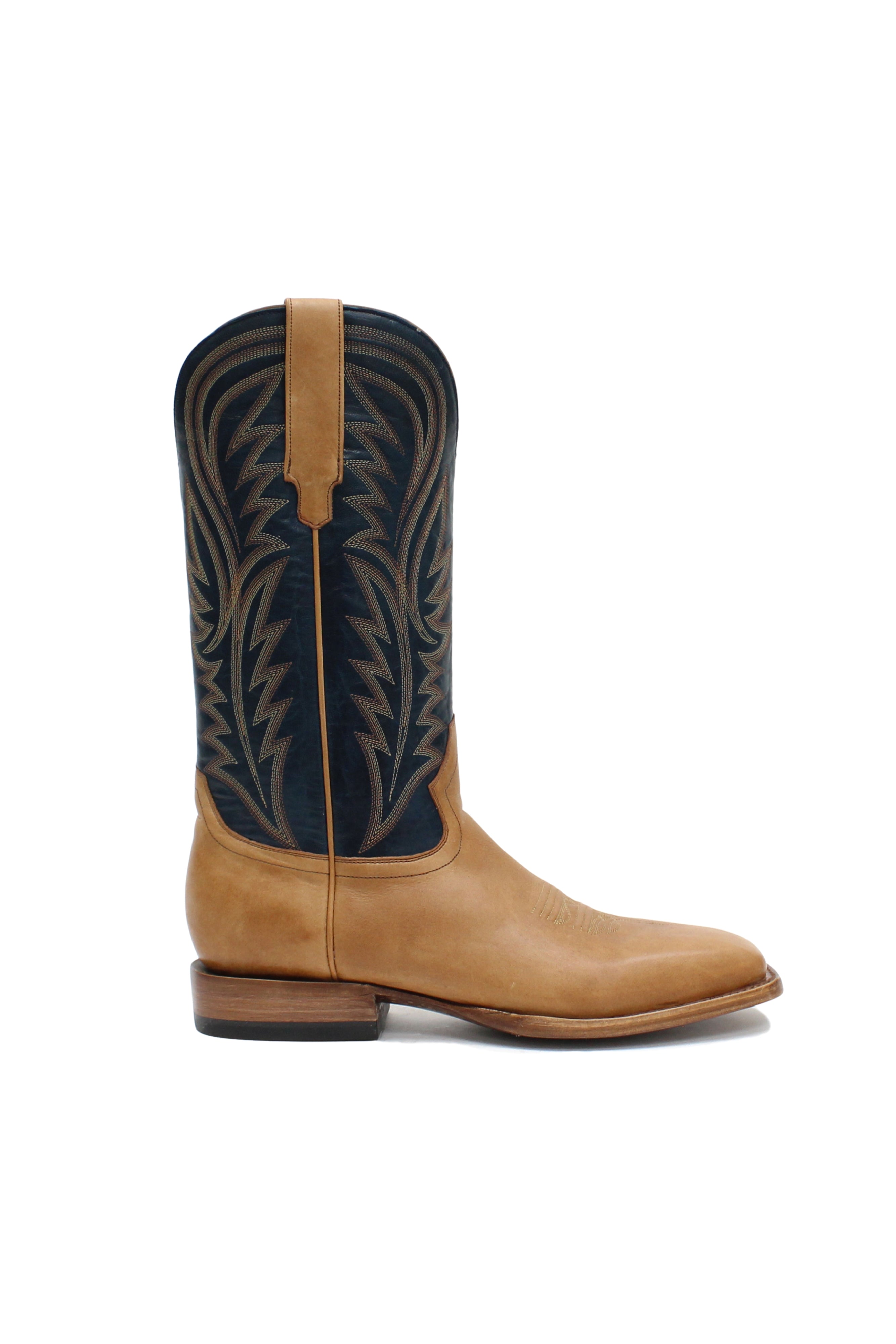 Allens Brand - Brady - Square Toe - Cowboy Whiskey/Imperial Blue