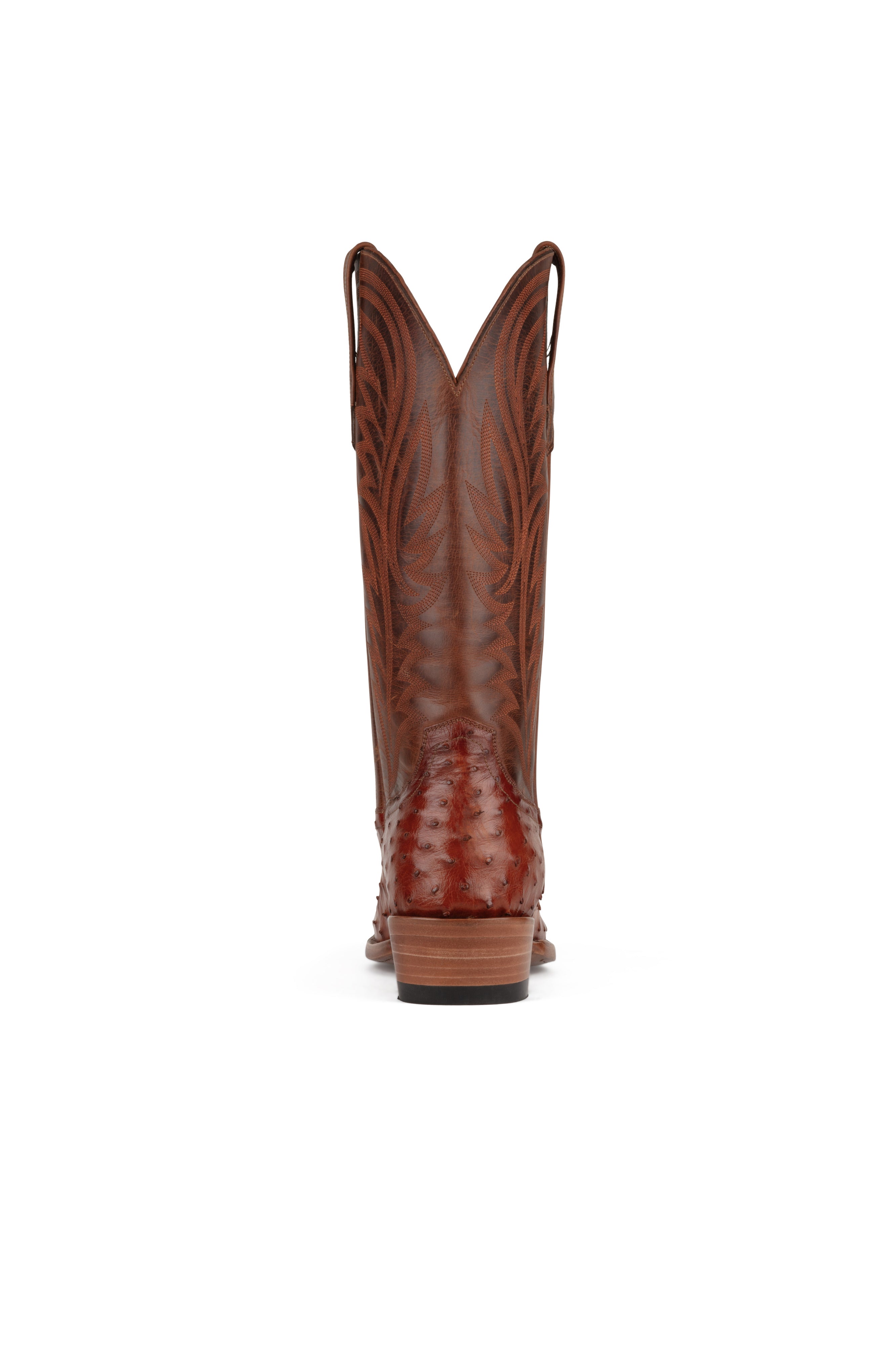 Allens Brand - Brady Full Quill Ostrich - Round Toe - Pecan