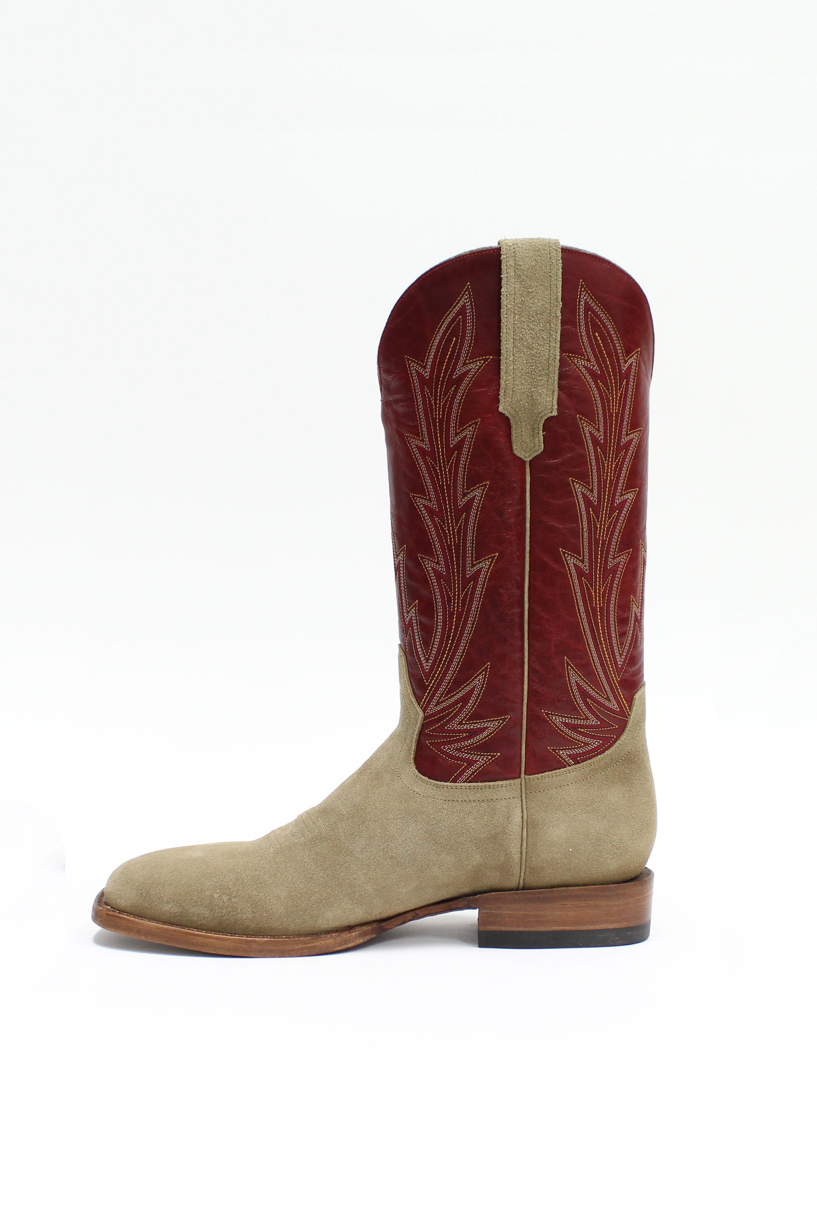 Allens Brand - Cole - River Rock Suede/Foxi Red