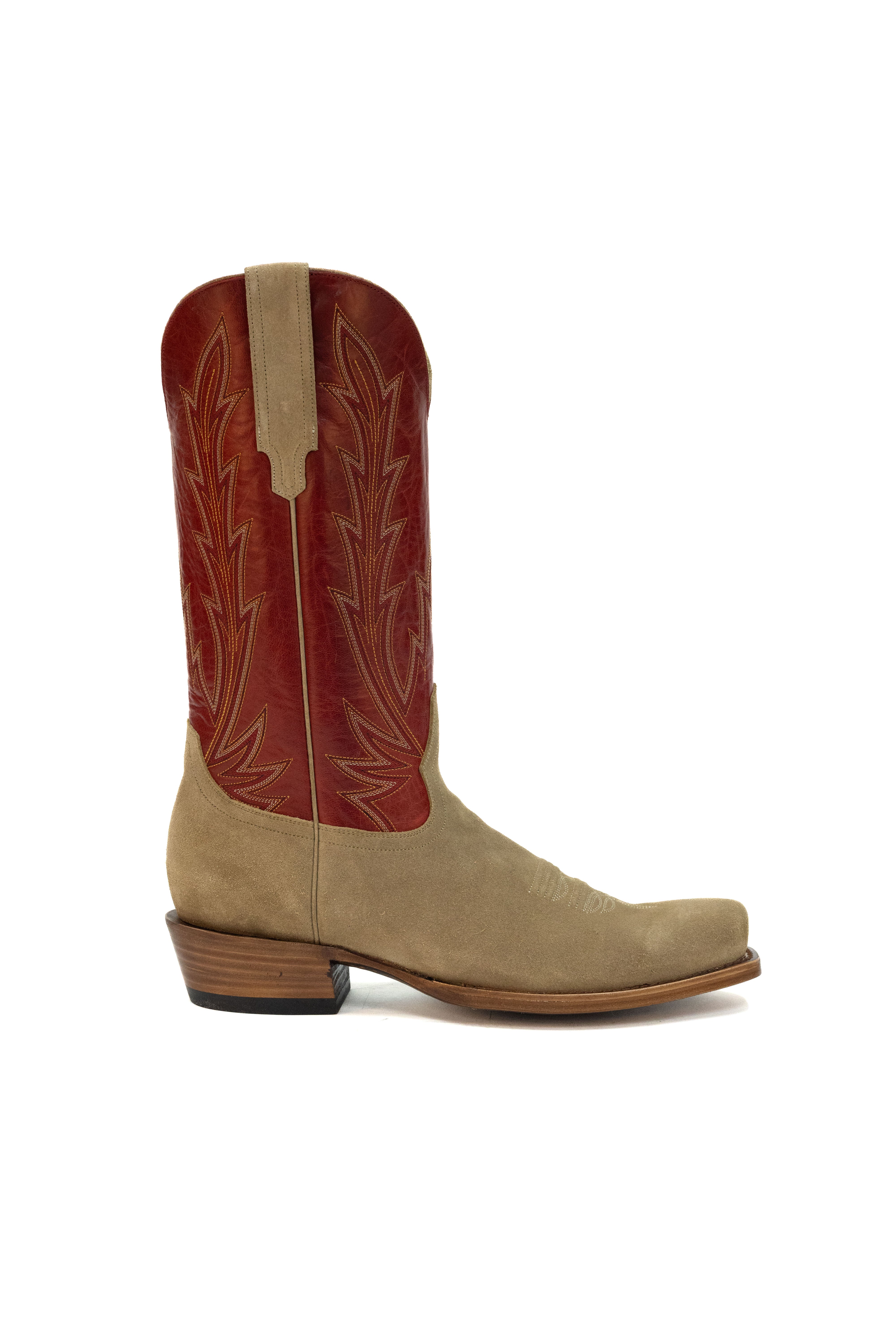 Allens Brand - Cole - Cutter Toe - River Rock Suede/Foxi Red