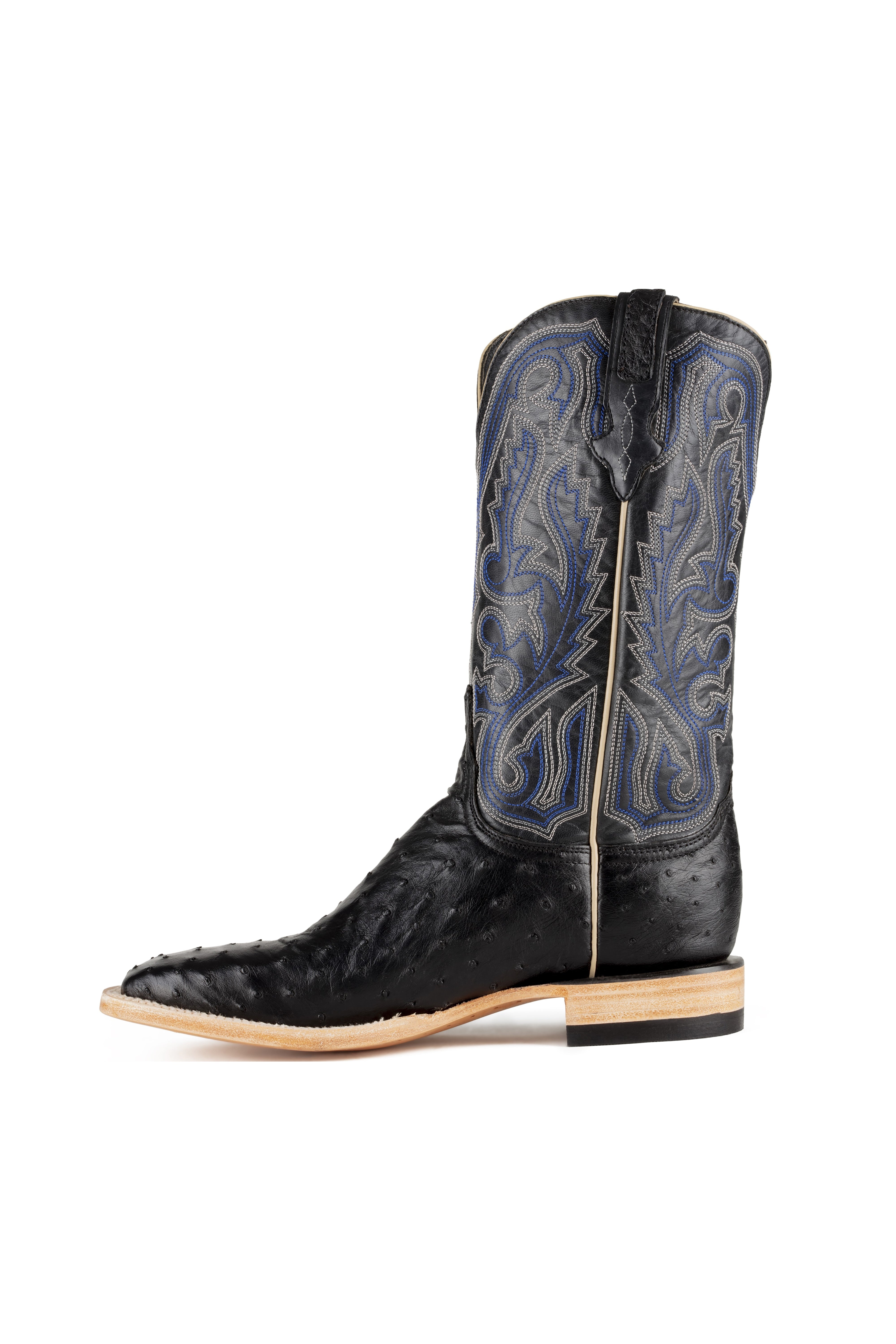 Resistol Boots - Full Quill Ostrich - Square Toe - Black