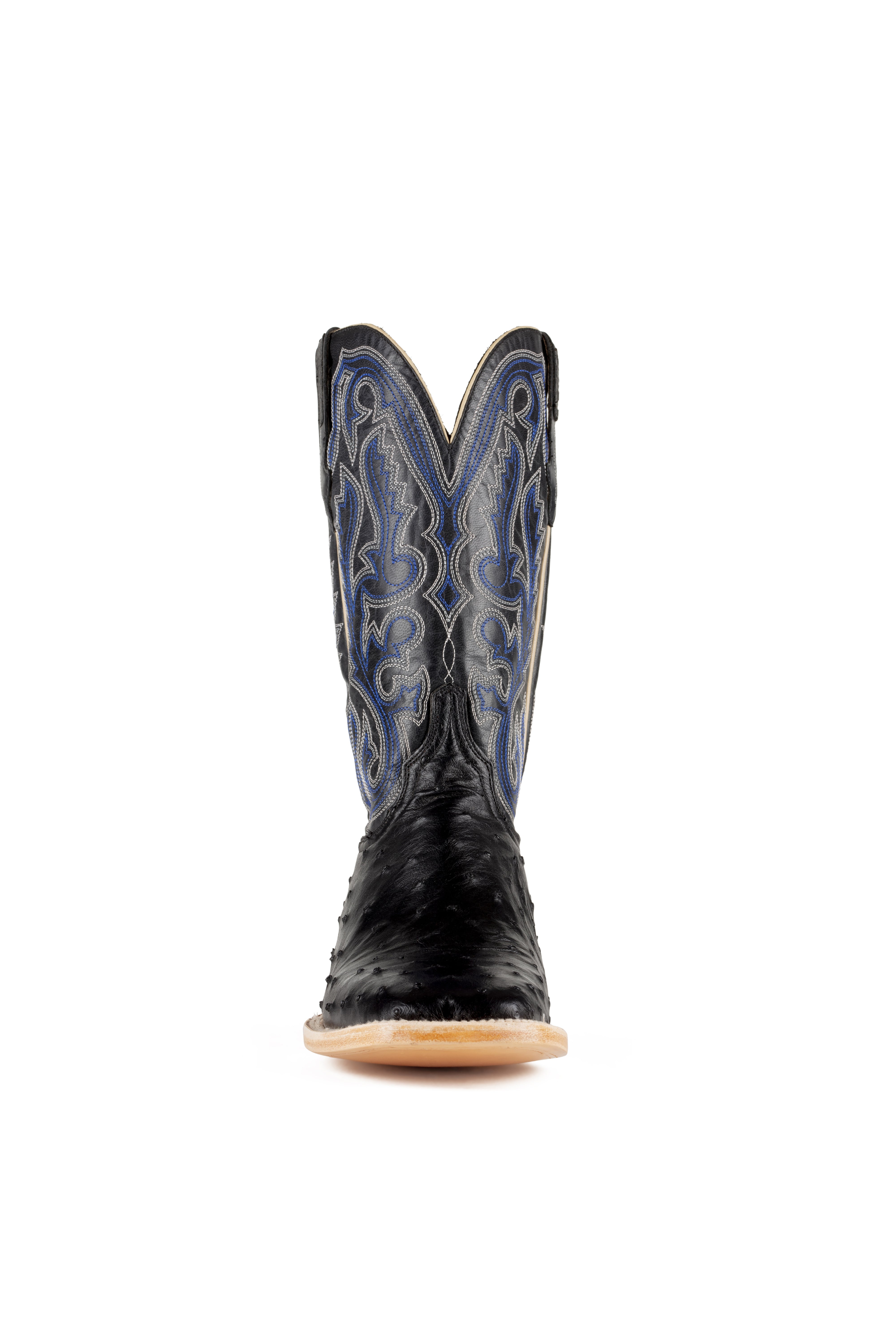 Resistol Boots - Full Quill Ostrich - Square Toe - Black