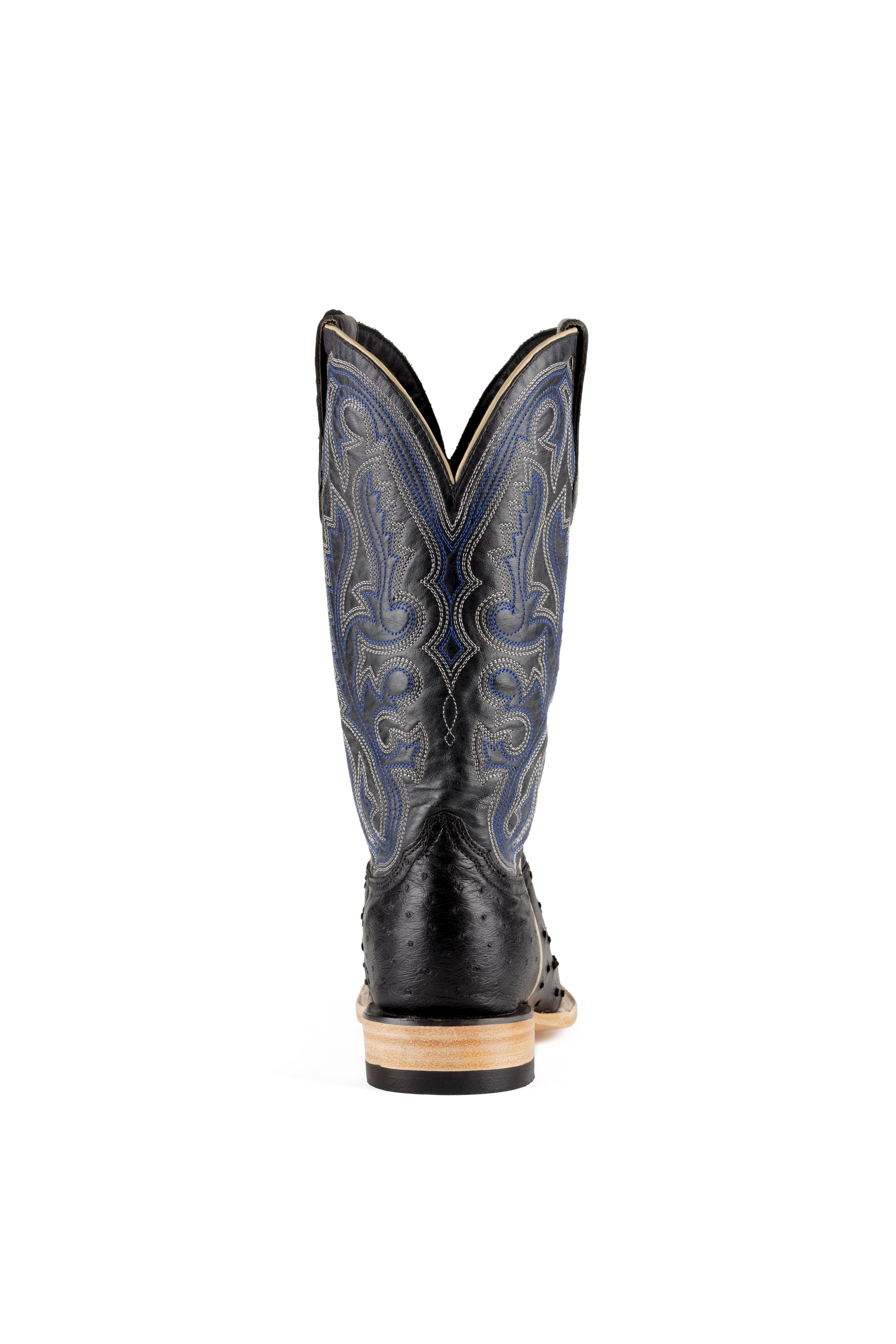 Resistol Boots - Full Quill Ostrich - Square Toe - Black