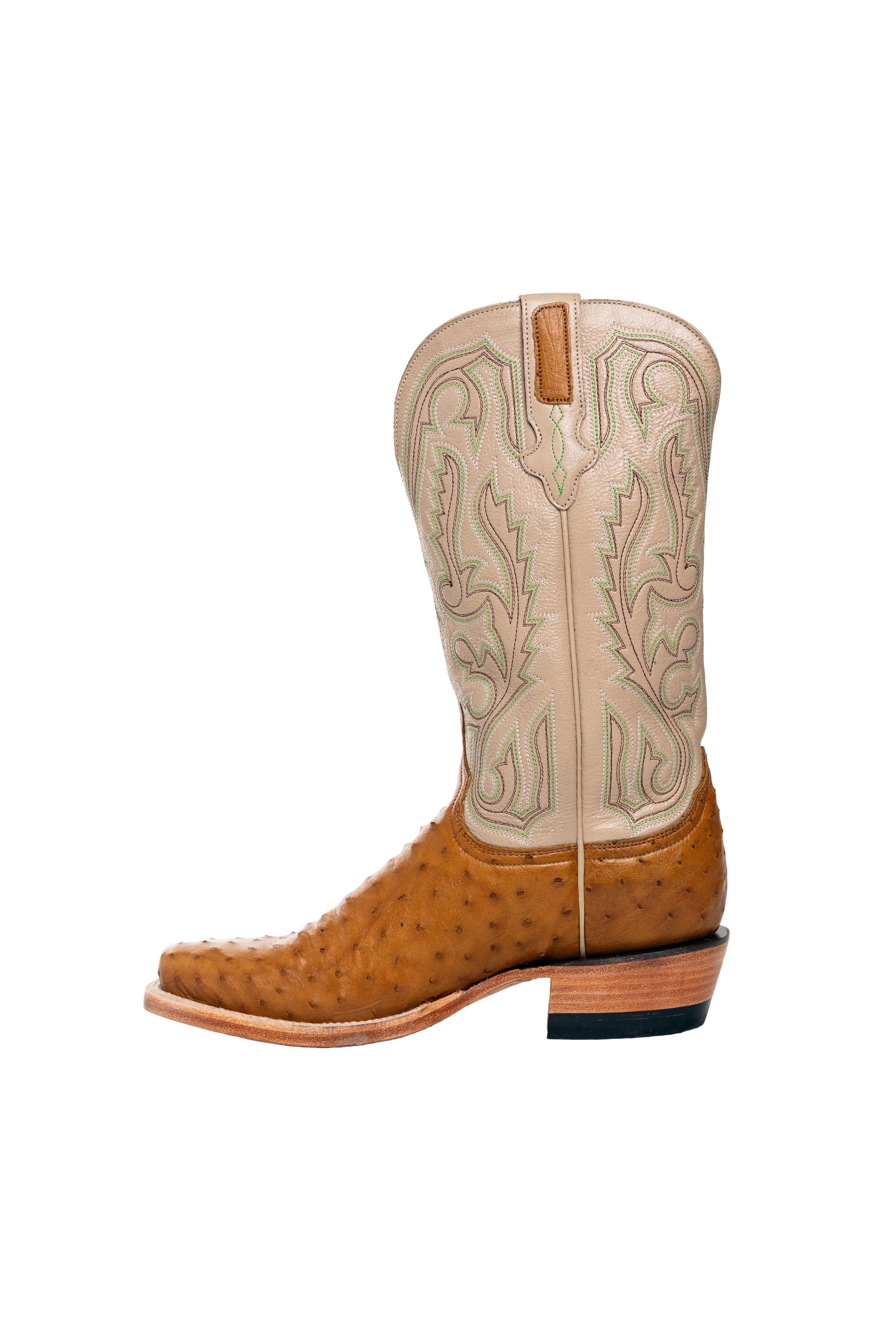 Resistol Boots - Full Quill Ostrich - Cutter Toe - Antique Saddle
