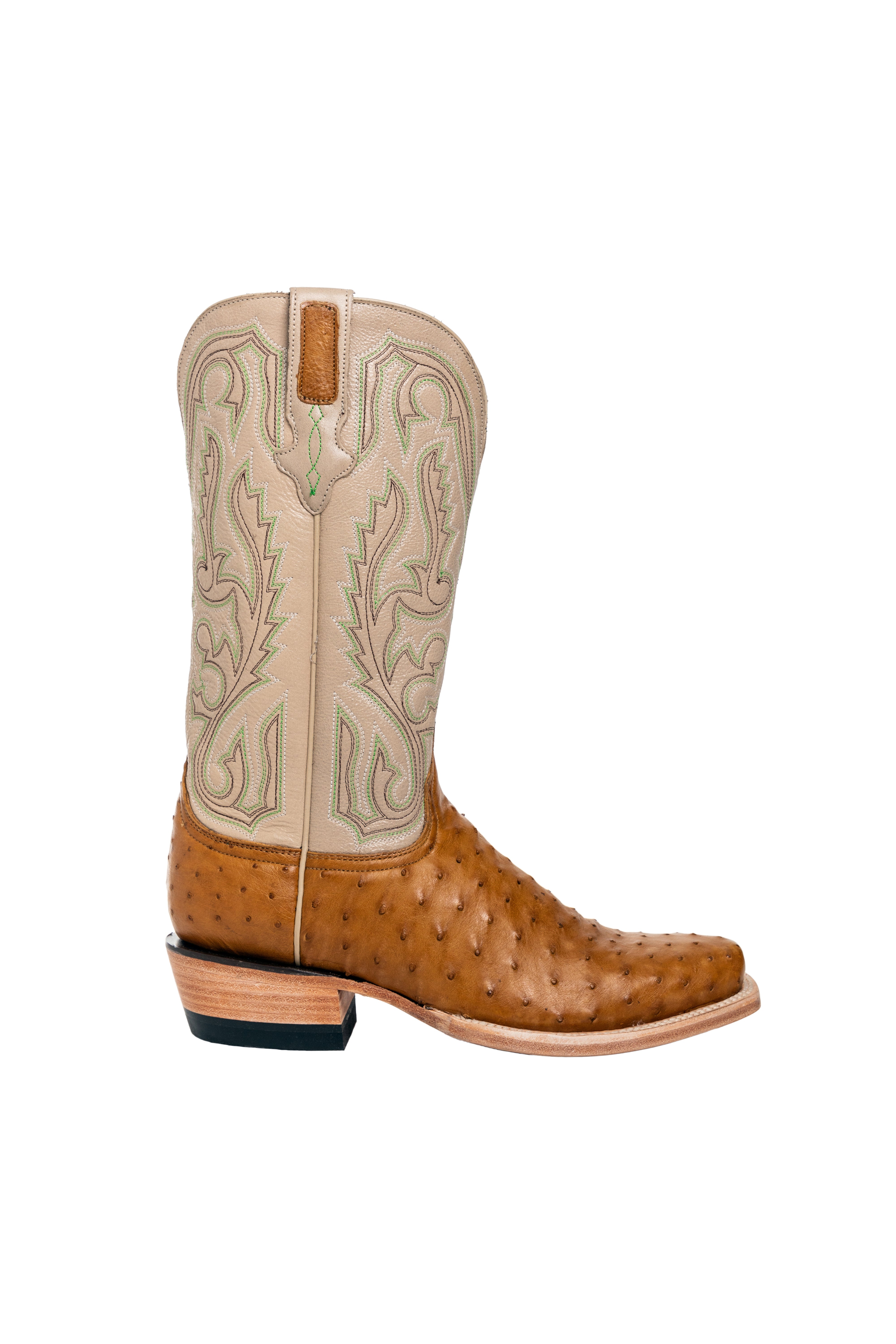 Resistol Boots - Full Quill Ostrich - Cutter Toe - Antique Saddle