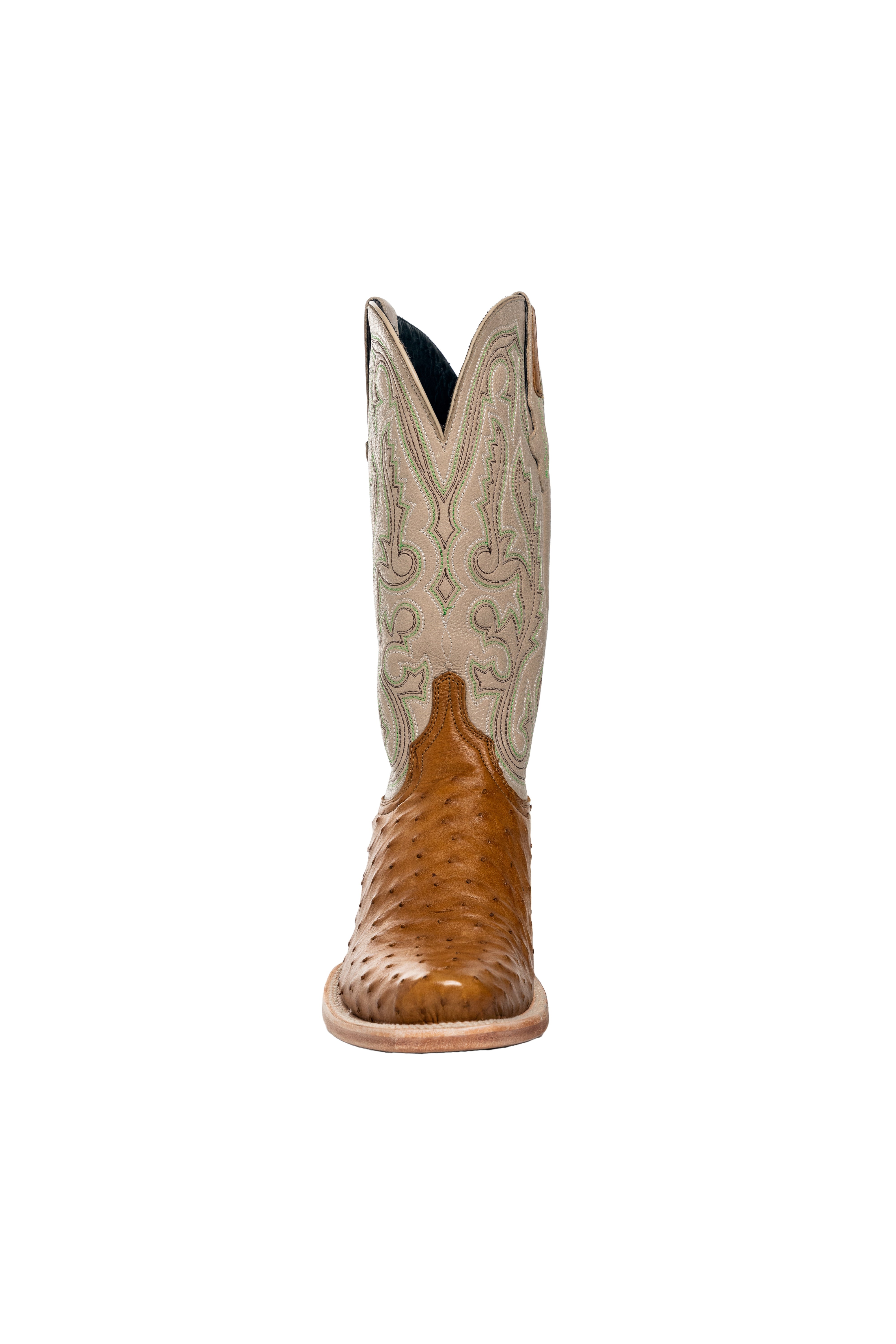 Resistol Boots - Full Quill Ostrich - Cutter Toe - Antique Saddle