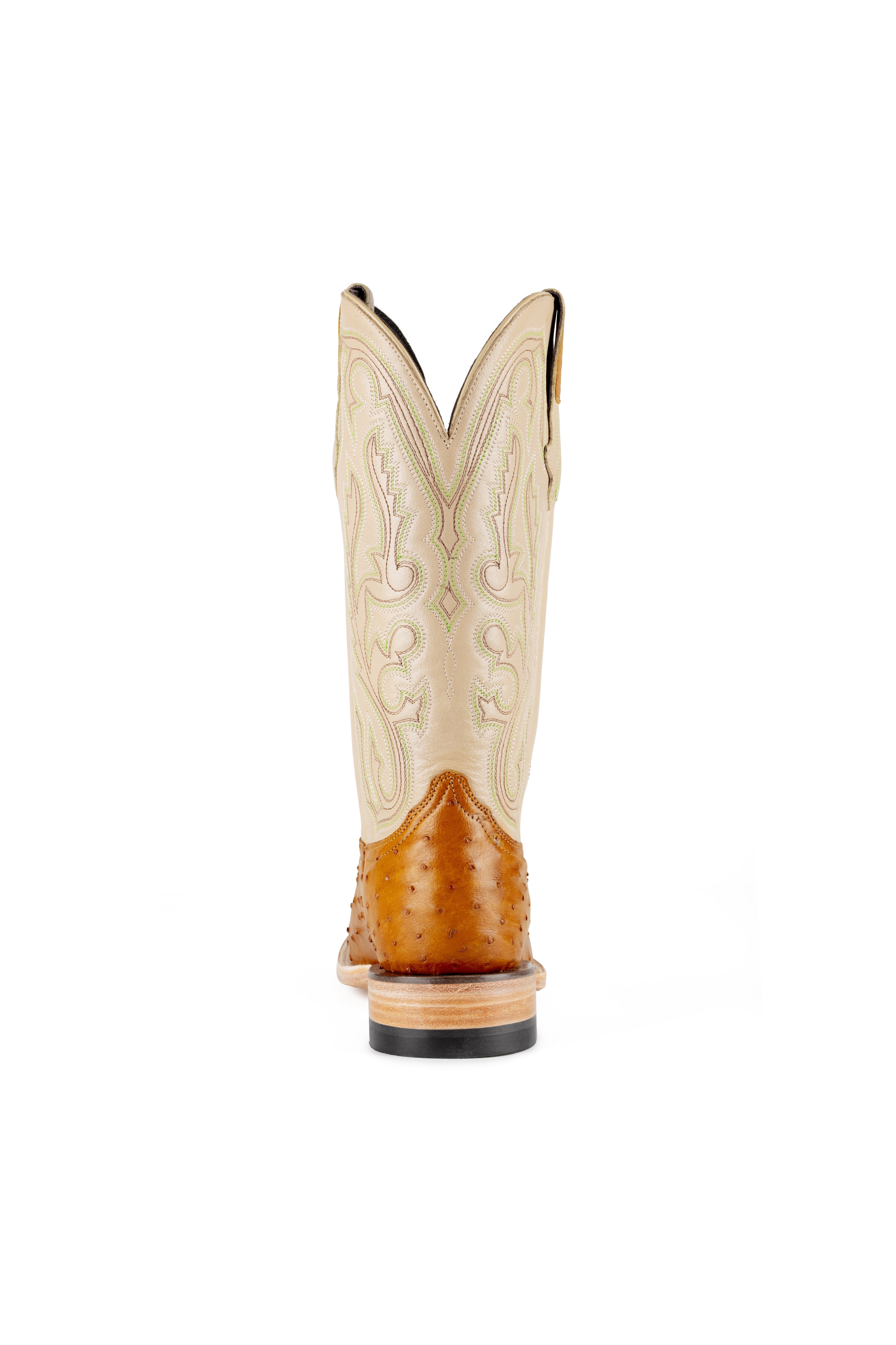 Resistol Boots - Full Quill Ostrich - Square Toe - Antique Saddle