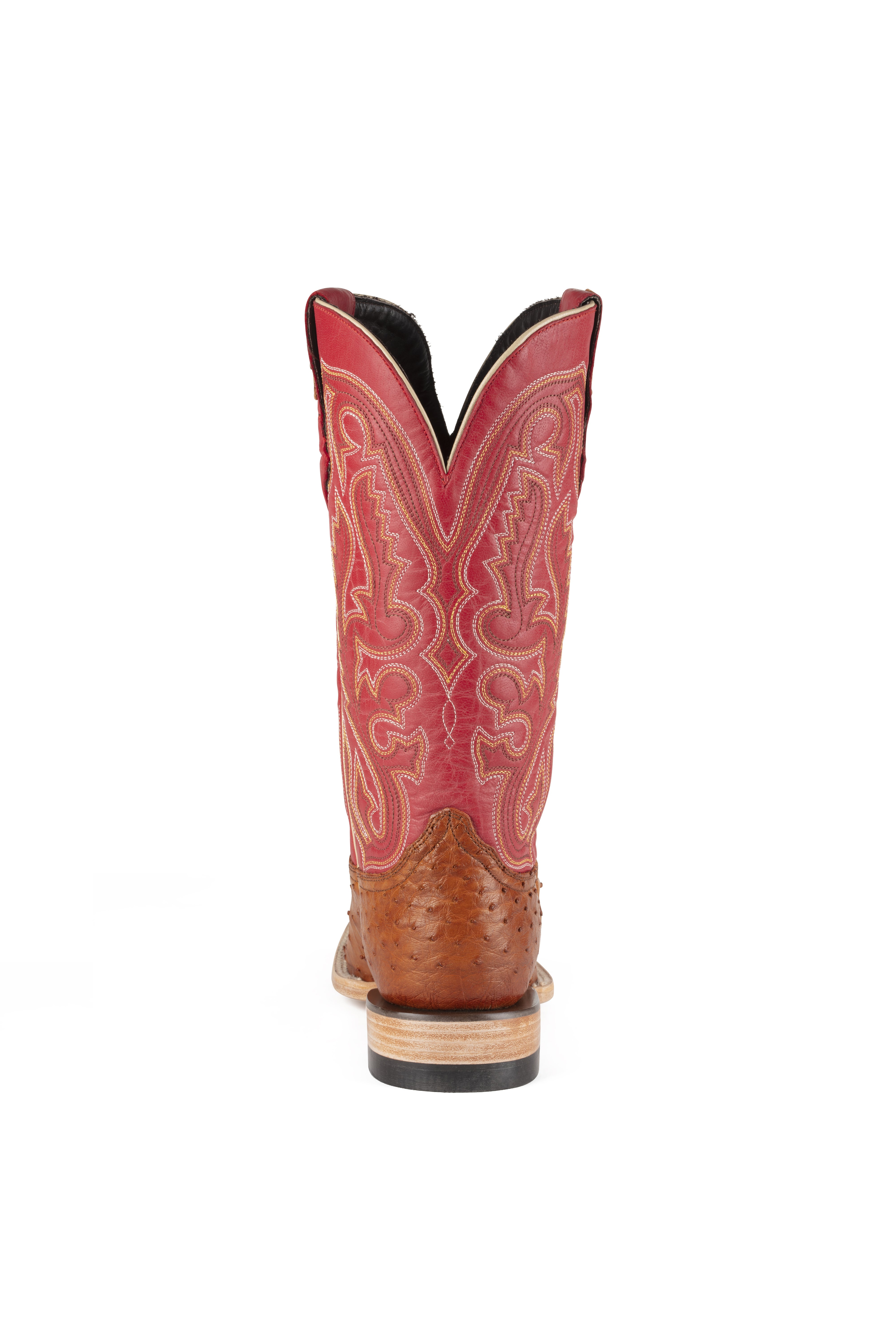 Resistol Boots - Full Quill Ostrich - Square Toe - Cognac